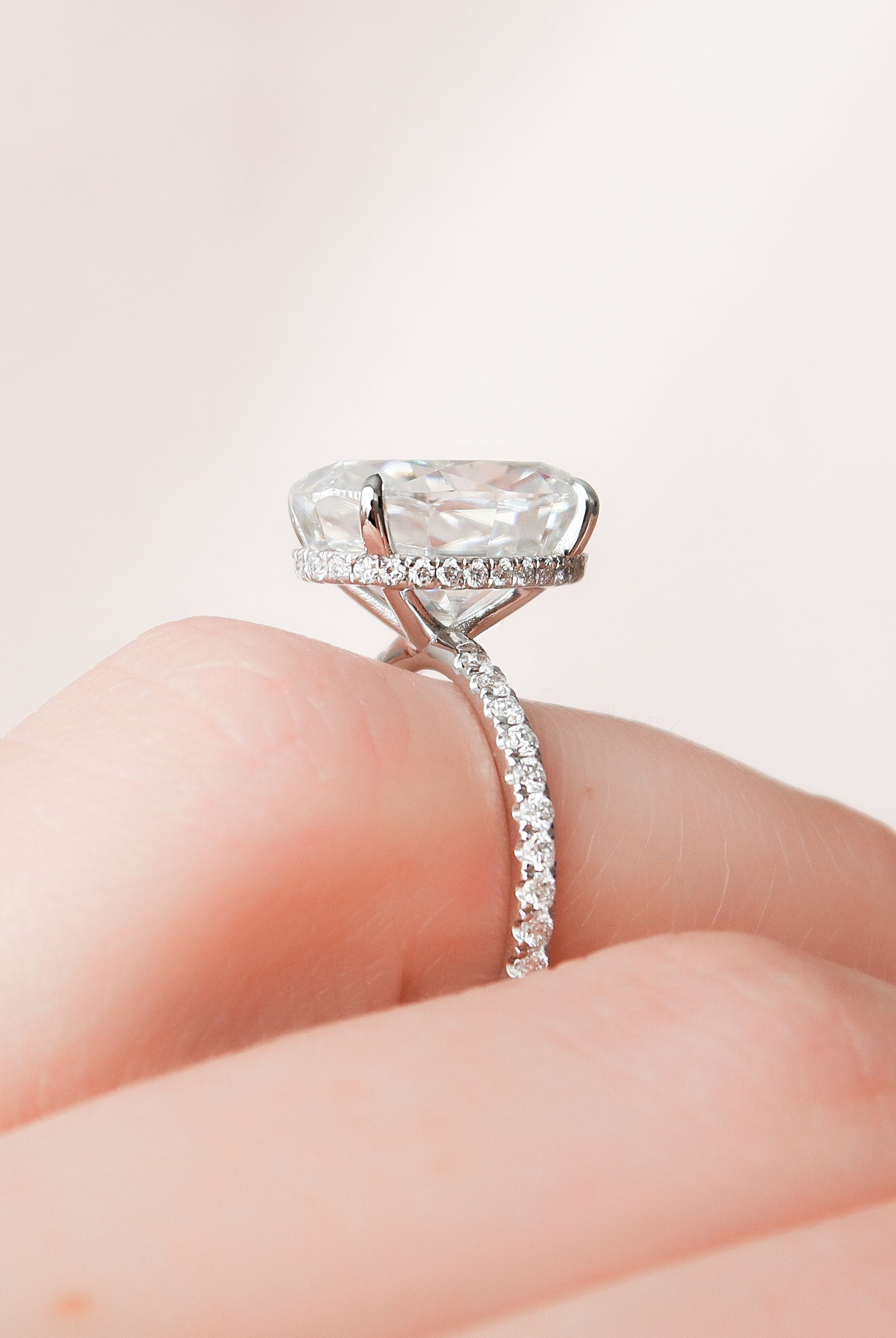 Large Carat Moissanite Ring
