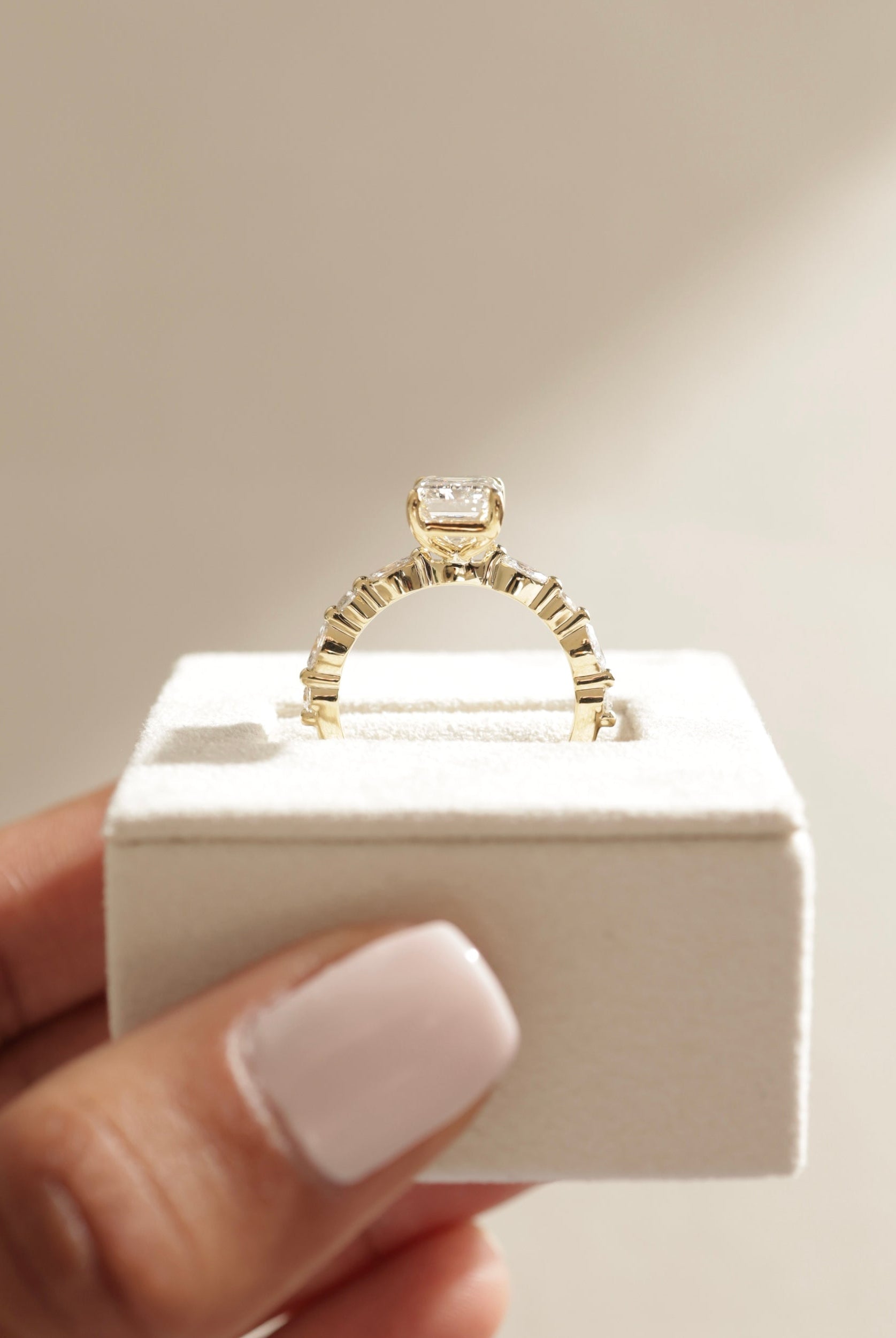 Pave Setting Moissanite Ring