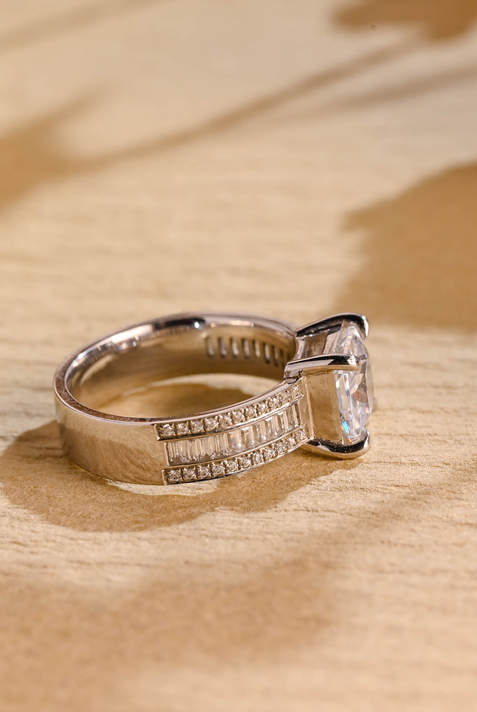 Diamond Pave Moissanite Ring