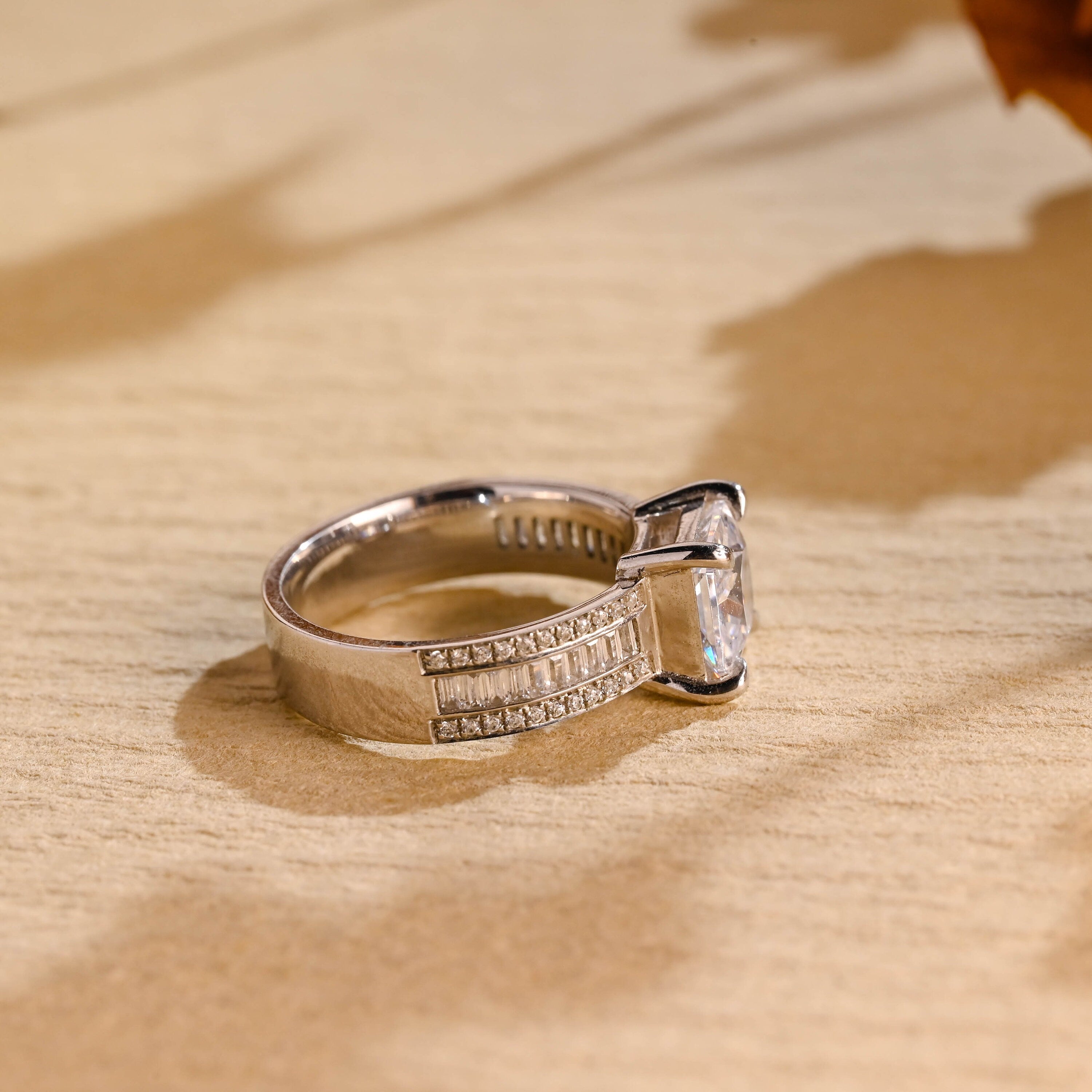 Diamond Pave Moissanite Ring