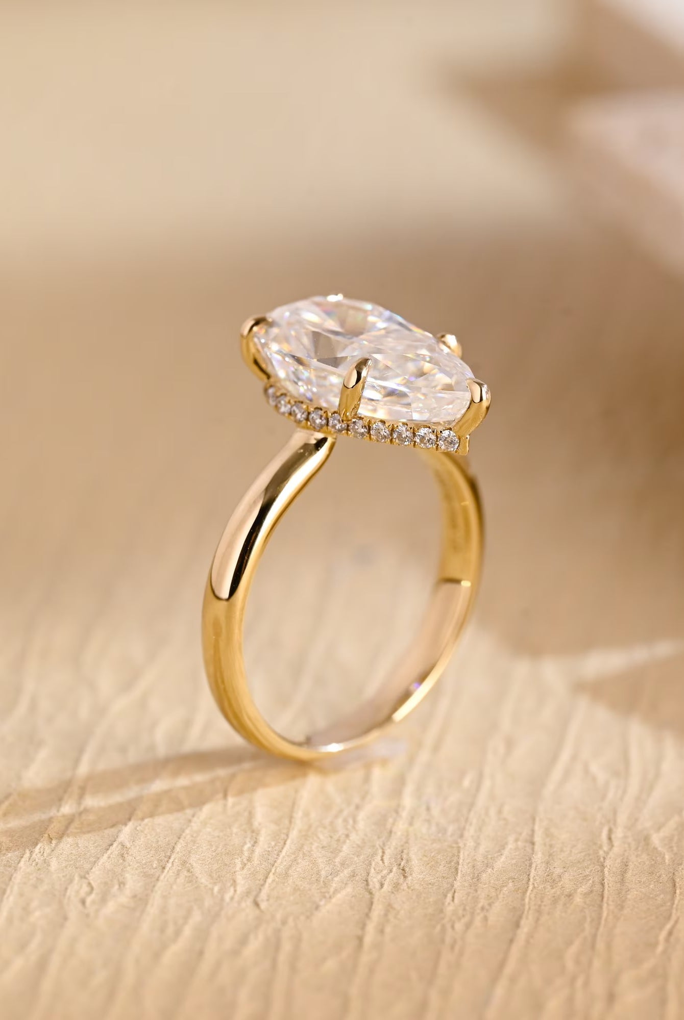 Hidden Halo Moissanite Ring
