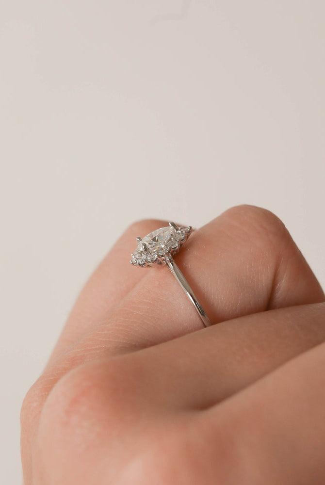 Pear Solitaire Moissanite Ring