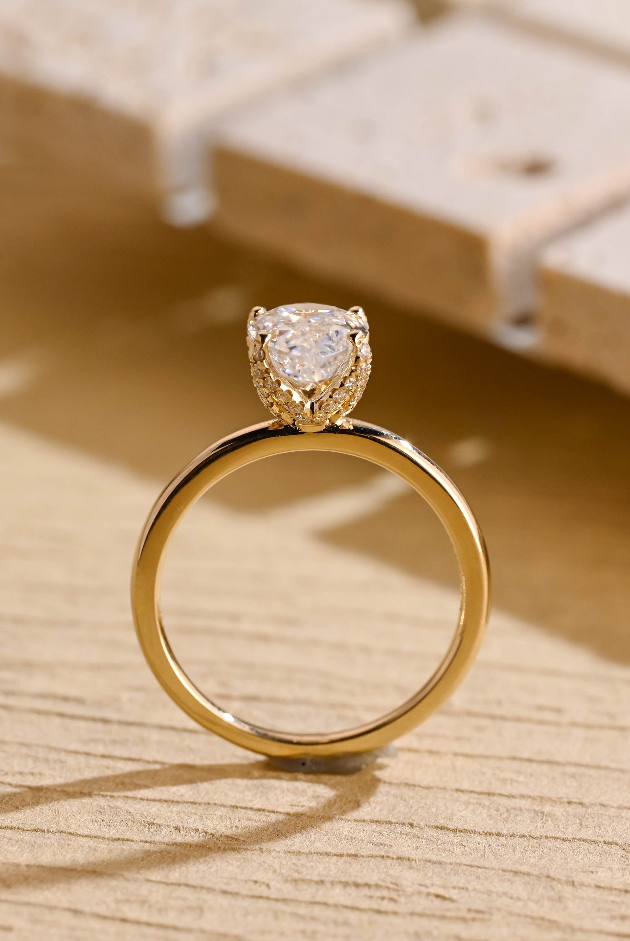 Unique Moissanite Engagement Ring
