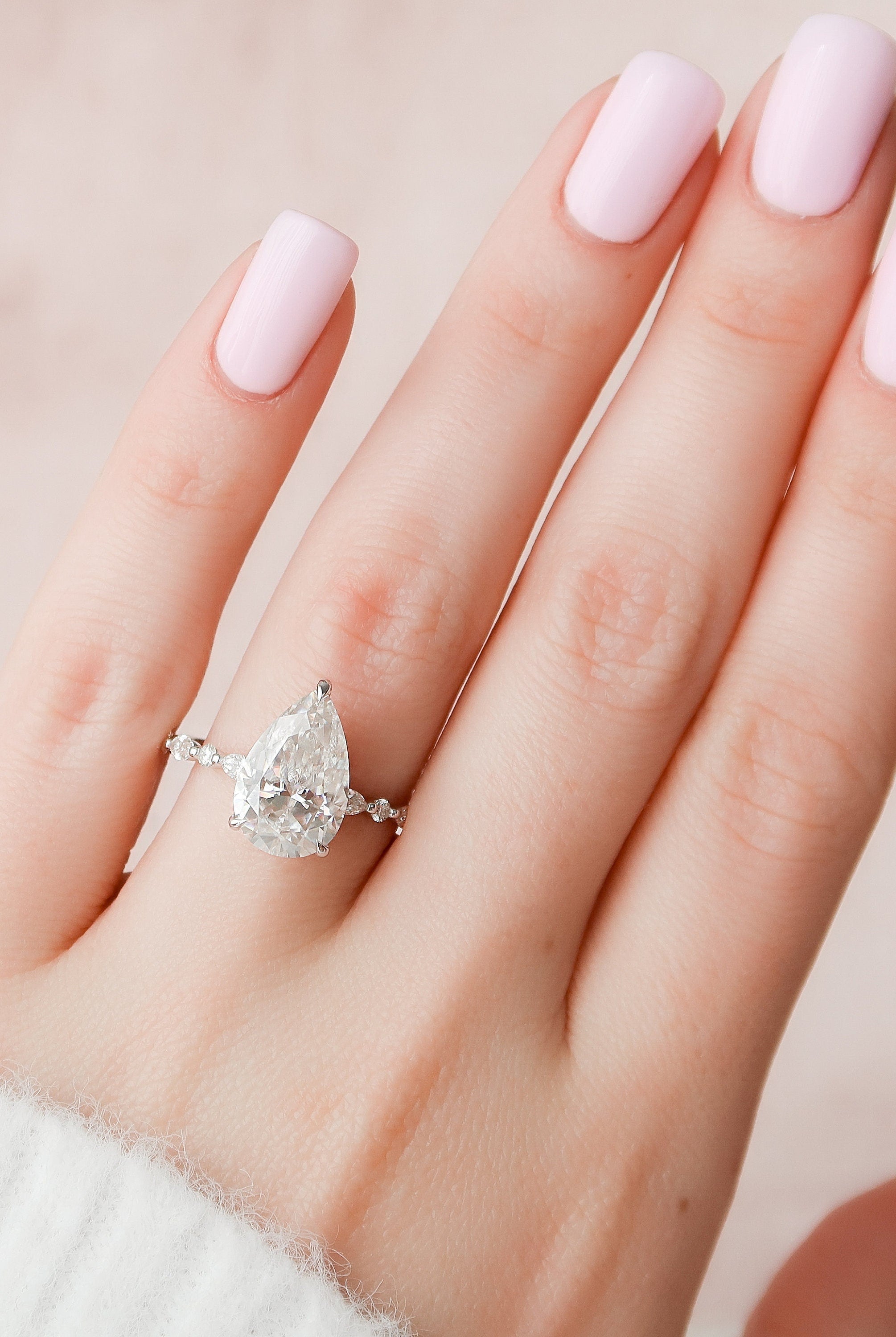 Hidden Halo Engagement Ring