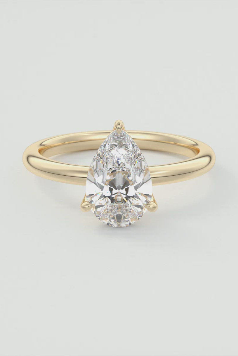 Pear Bridal Ring