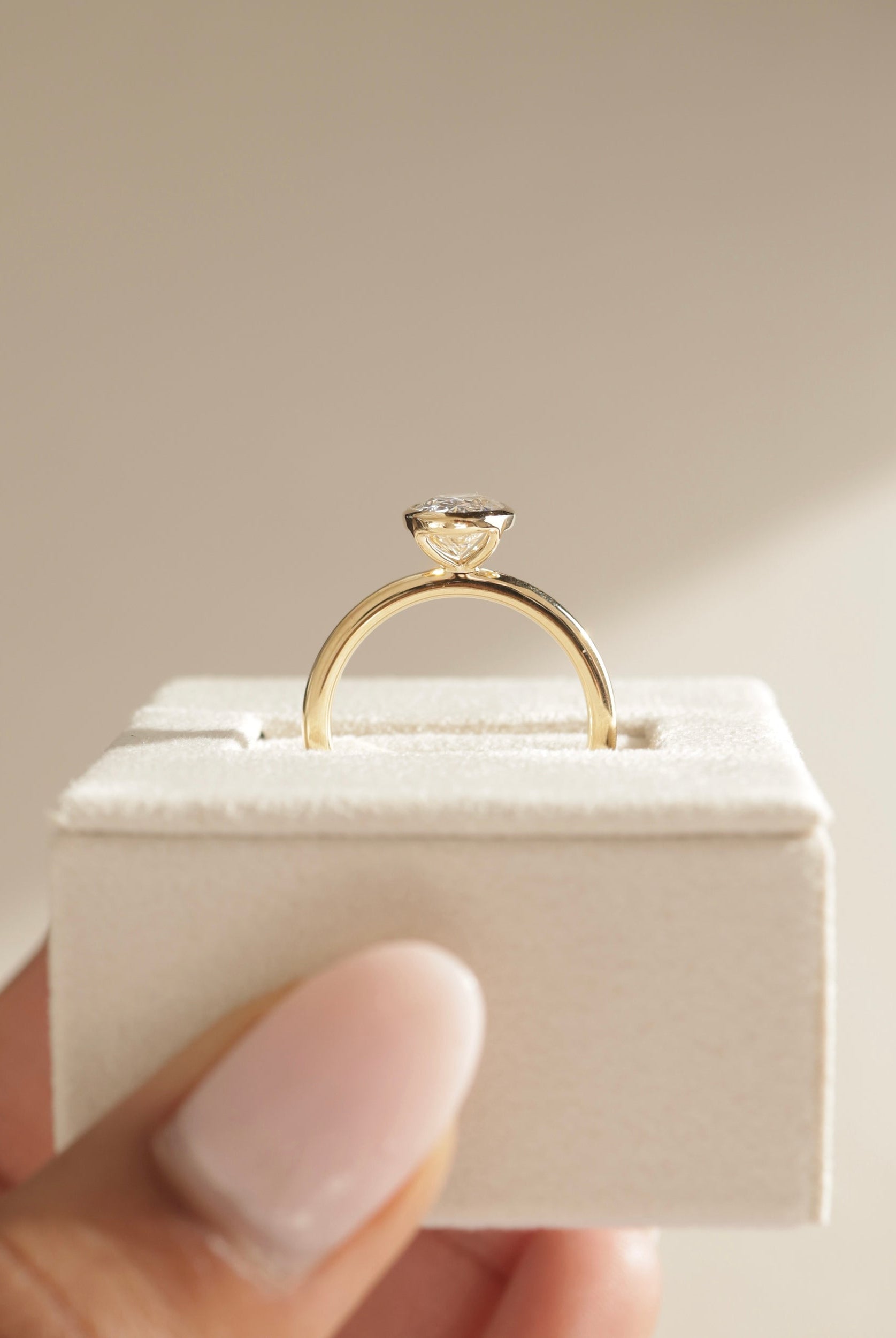 Pear Shaped Moissanite Ring