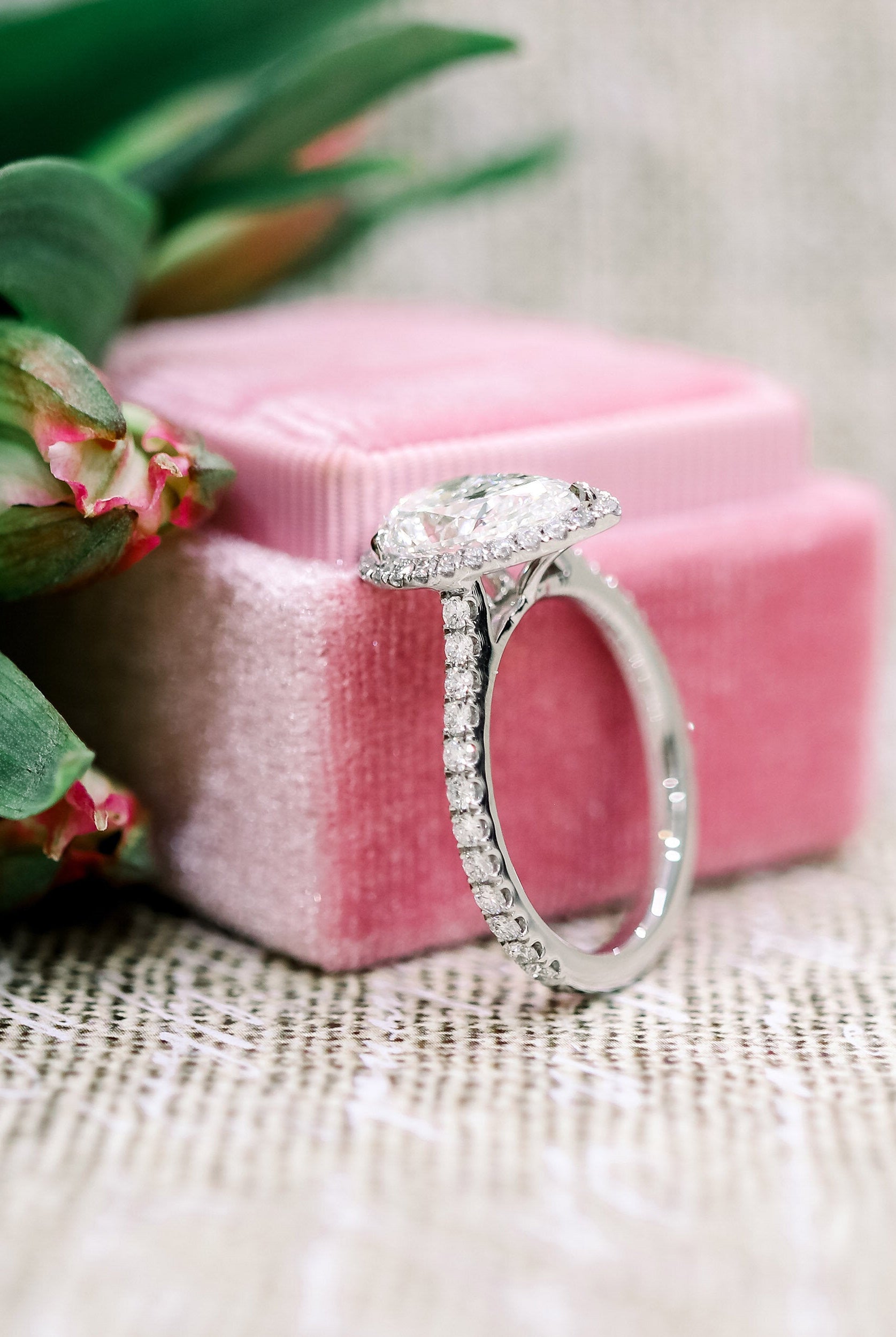 Moissanite Engagement Ring for Her
