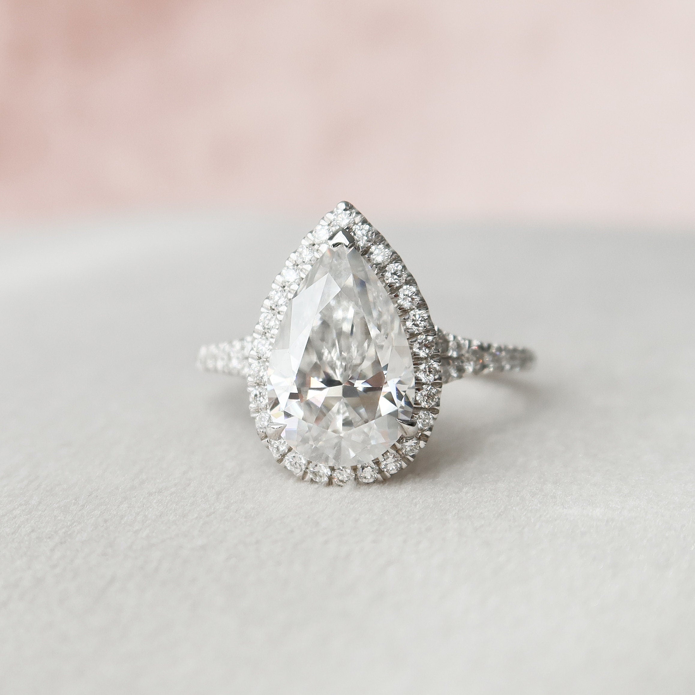 Split Shank Moissanite Ring