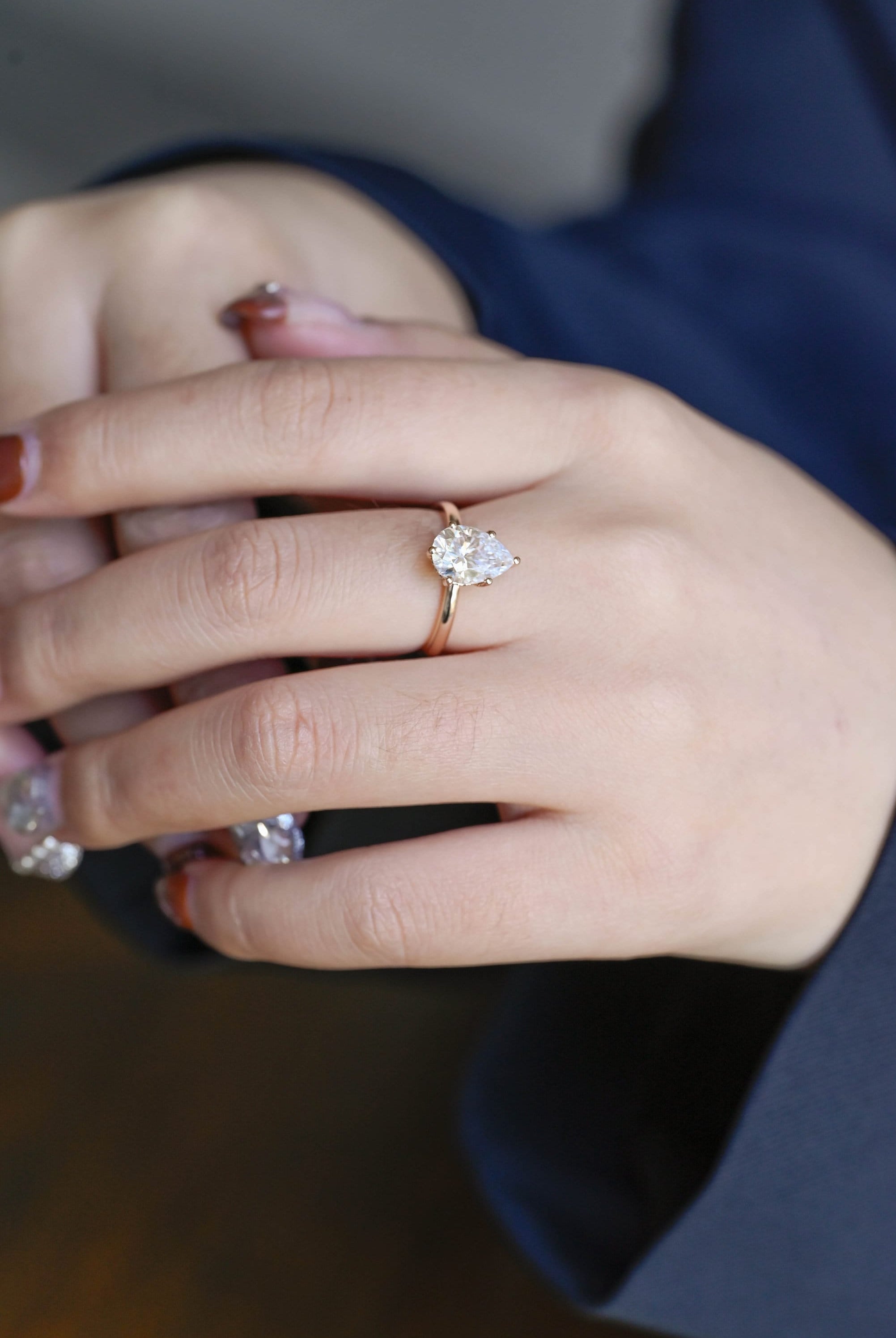 Diamond Accent Moissanite Ring