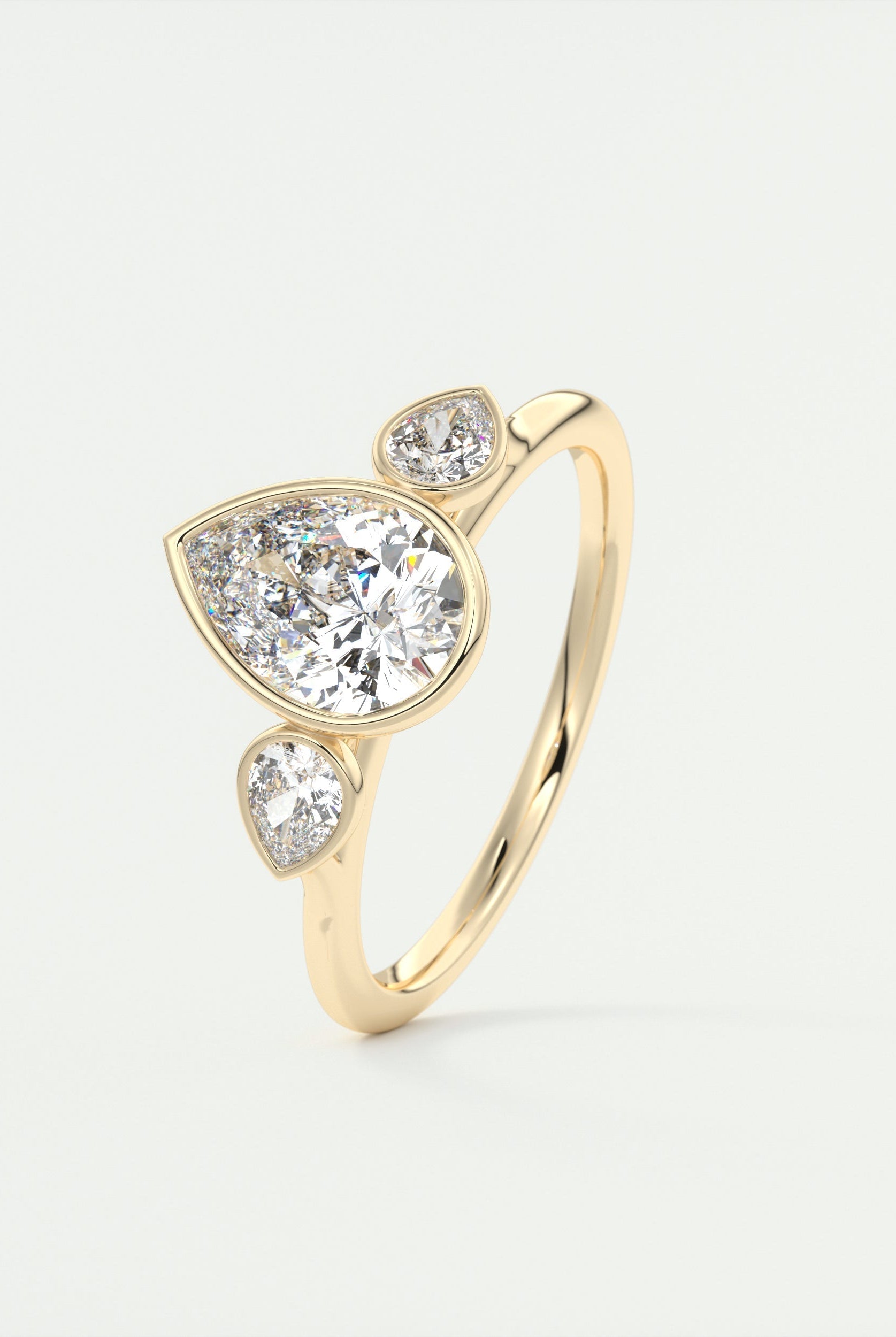 Bezel Set Engagement Ring