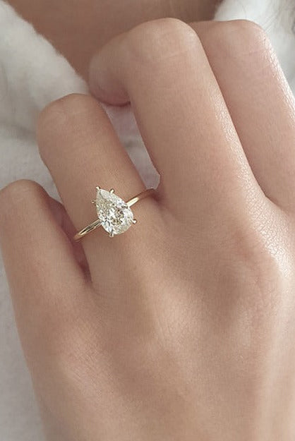 Moissanite Solitaire Engagement Ring