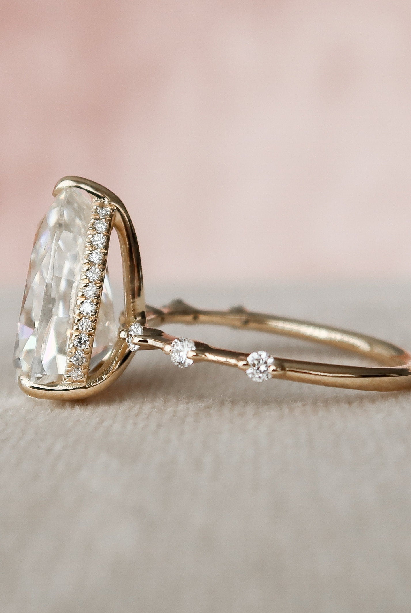Pear Bridal Ring