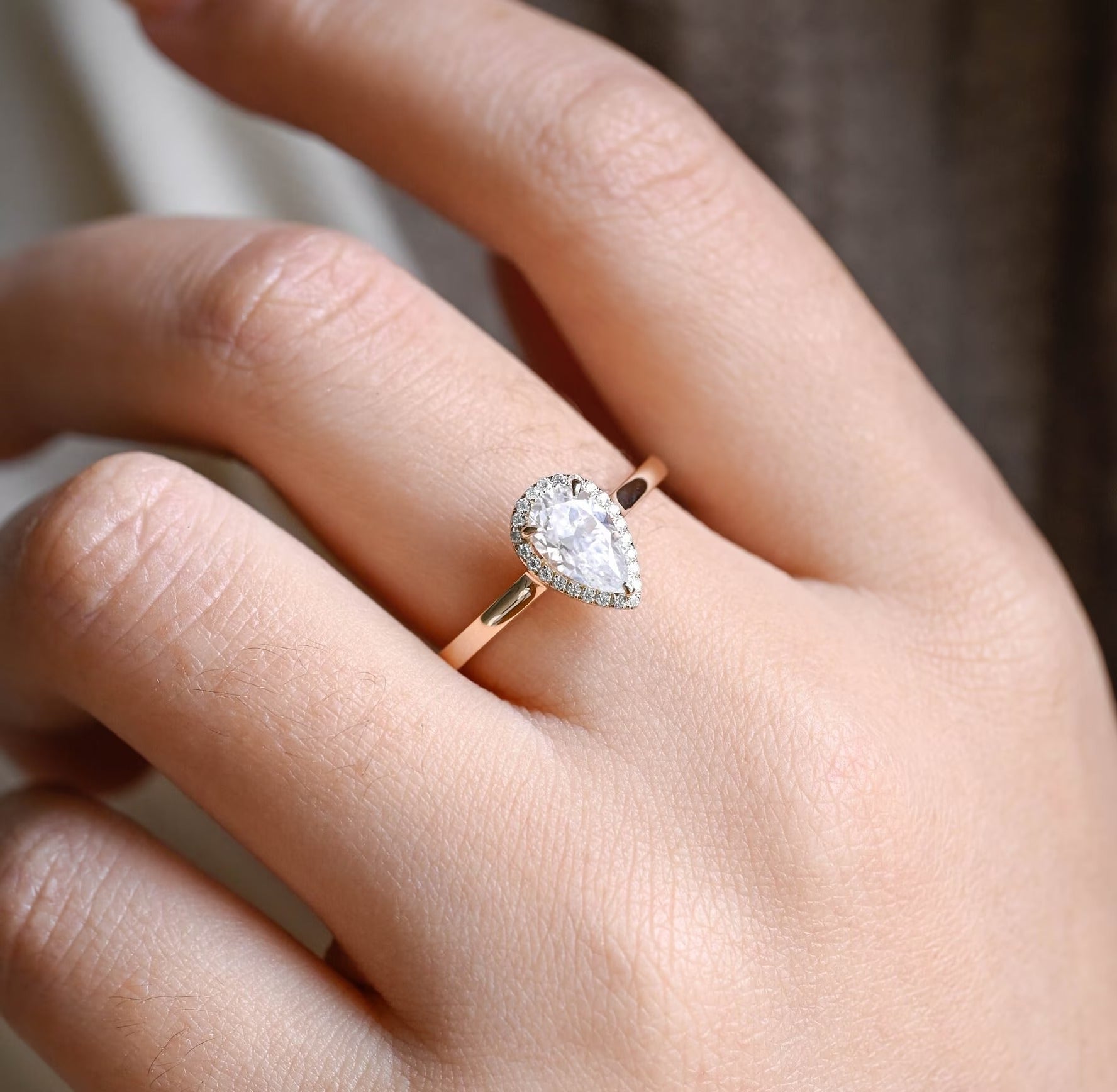 Pear Engagement Ring for Women