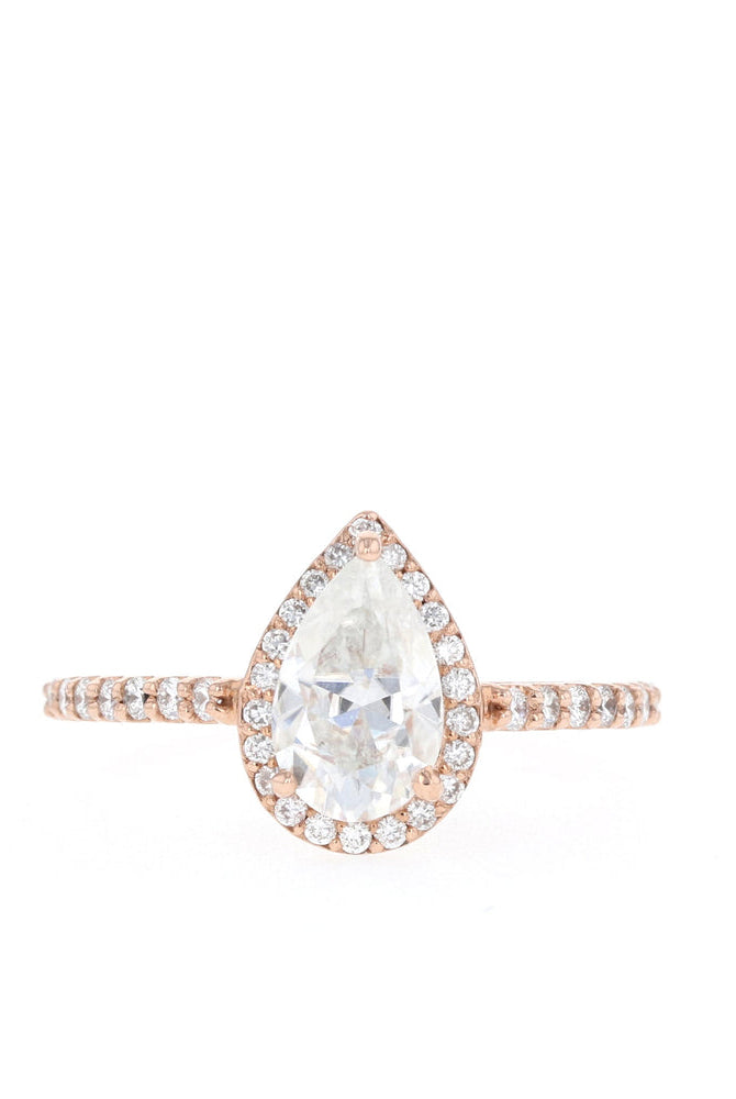 Pear Diamond Alternative Ring