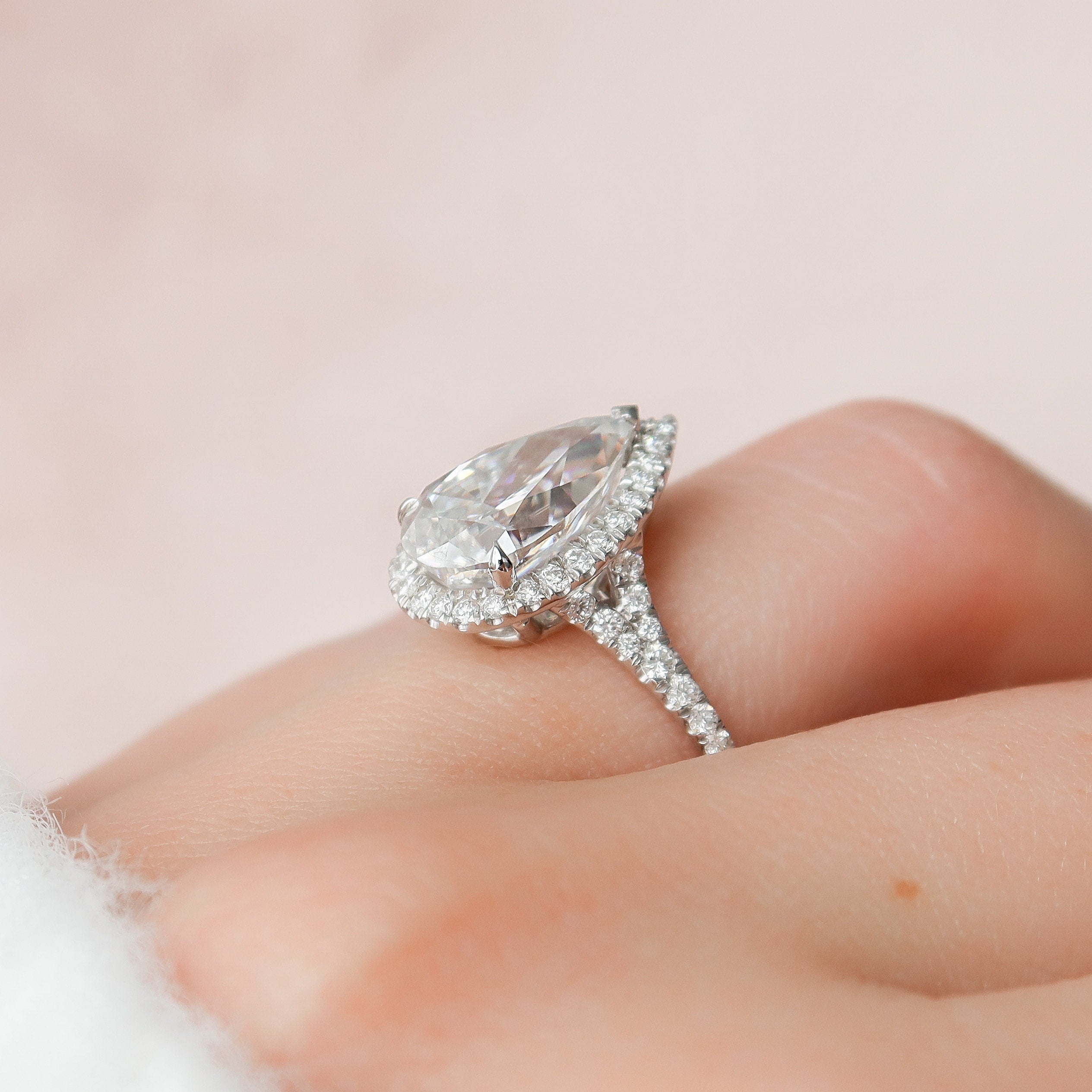 Solid Gold Moissanite Ring