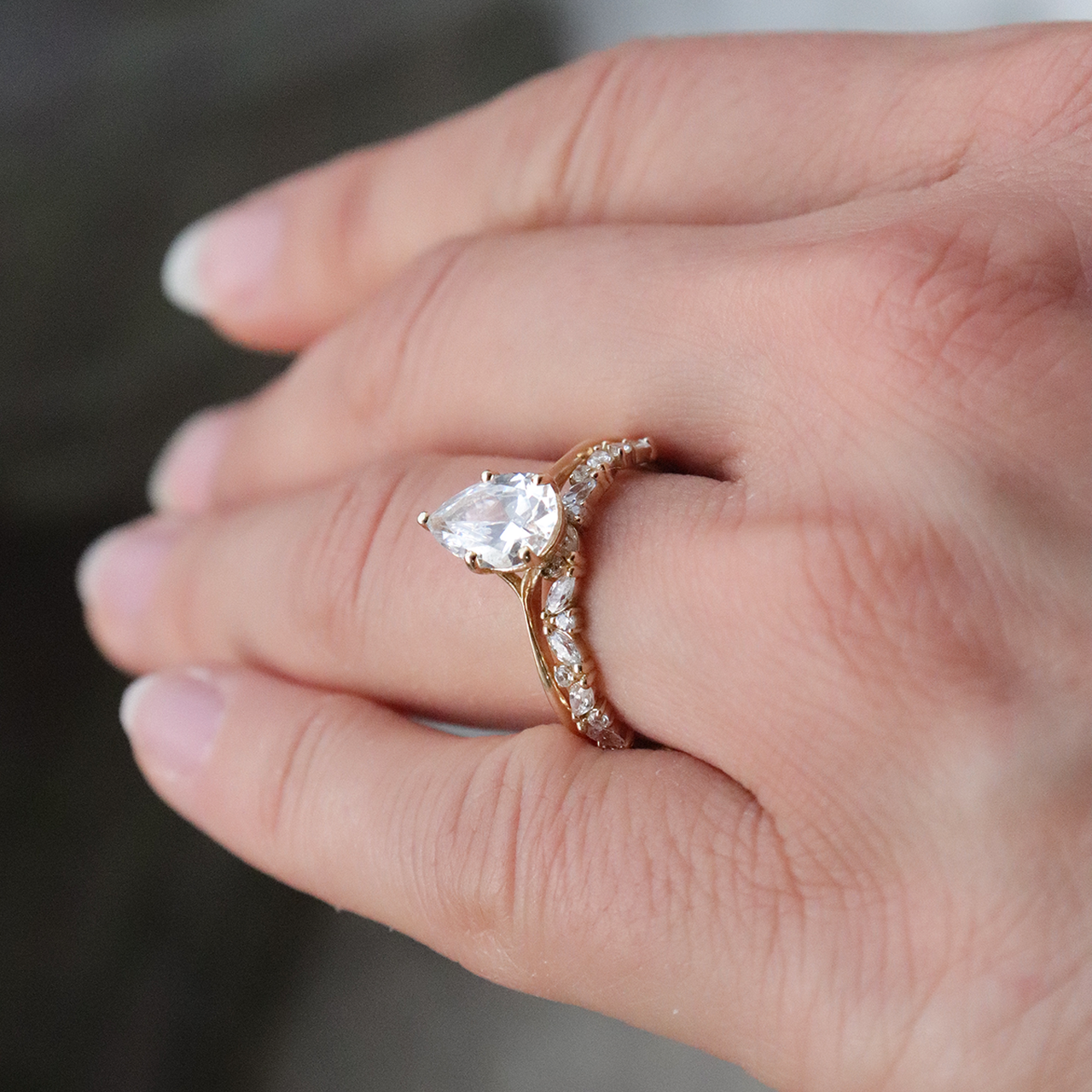 Pear Cut Solitaire Ring