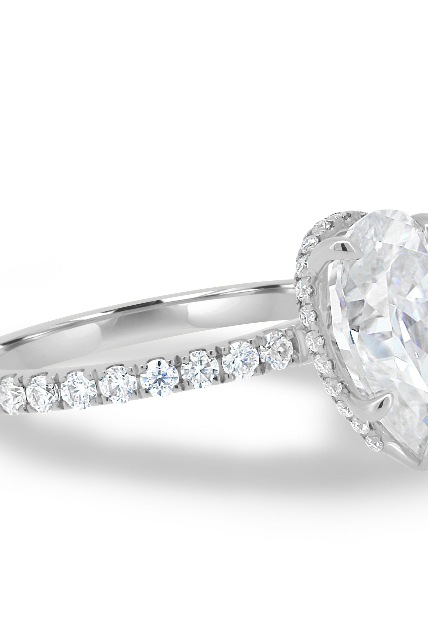 Pear Shape Moissanite Ring