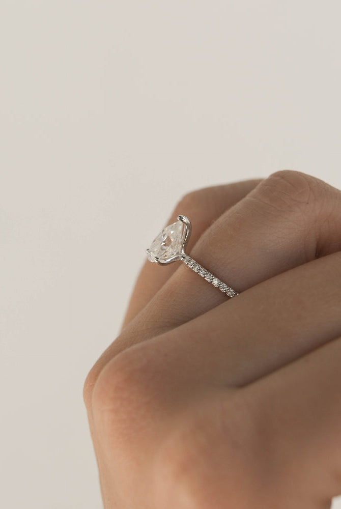 Pavé Moissanite Engagement Ring