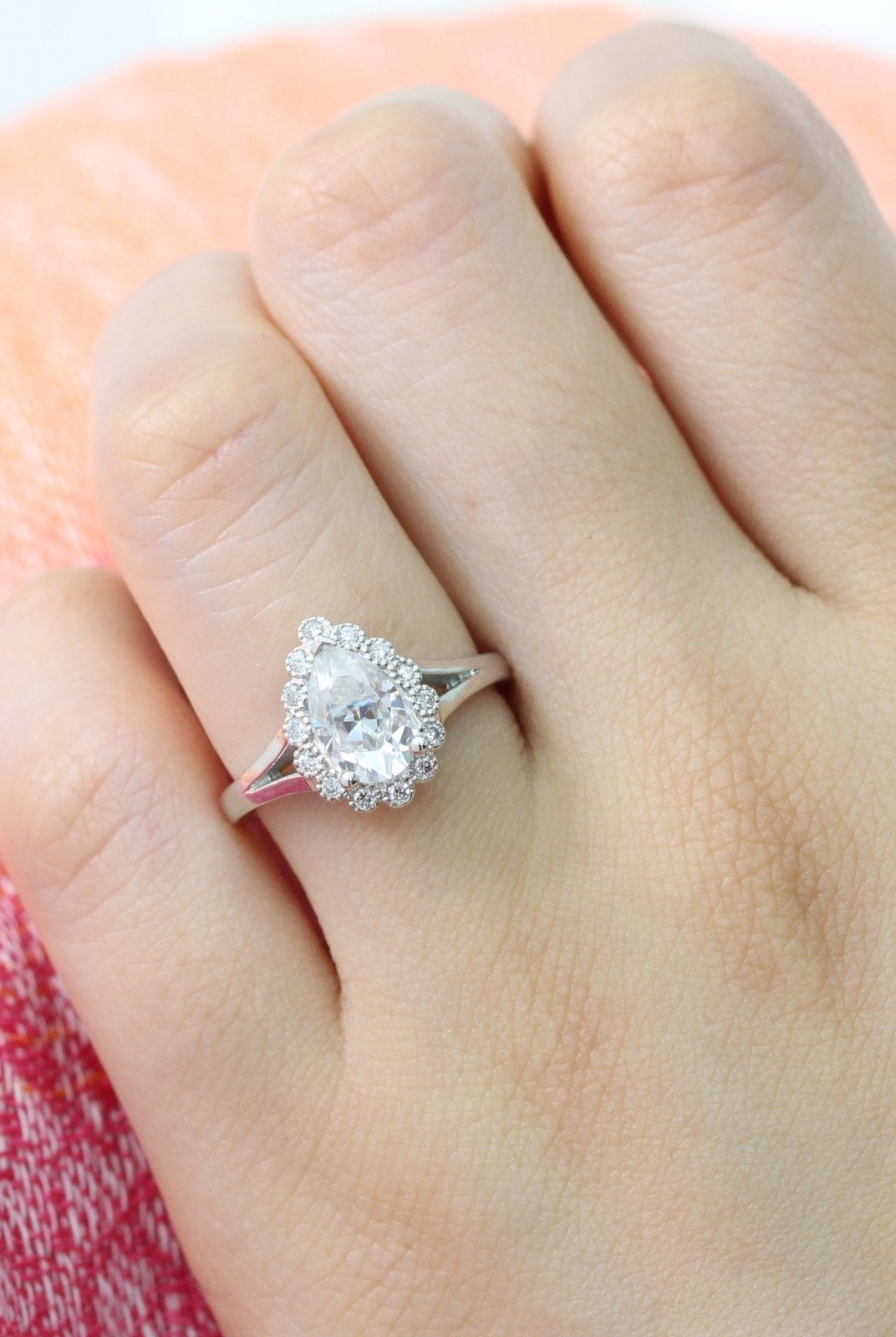 Luxury Moissanite Engagement Ring