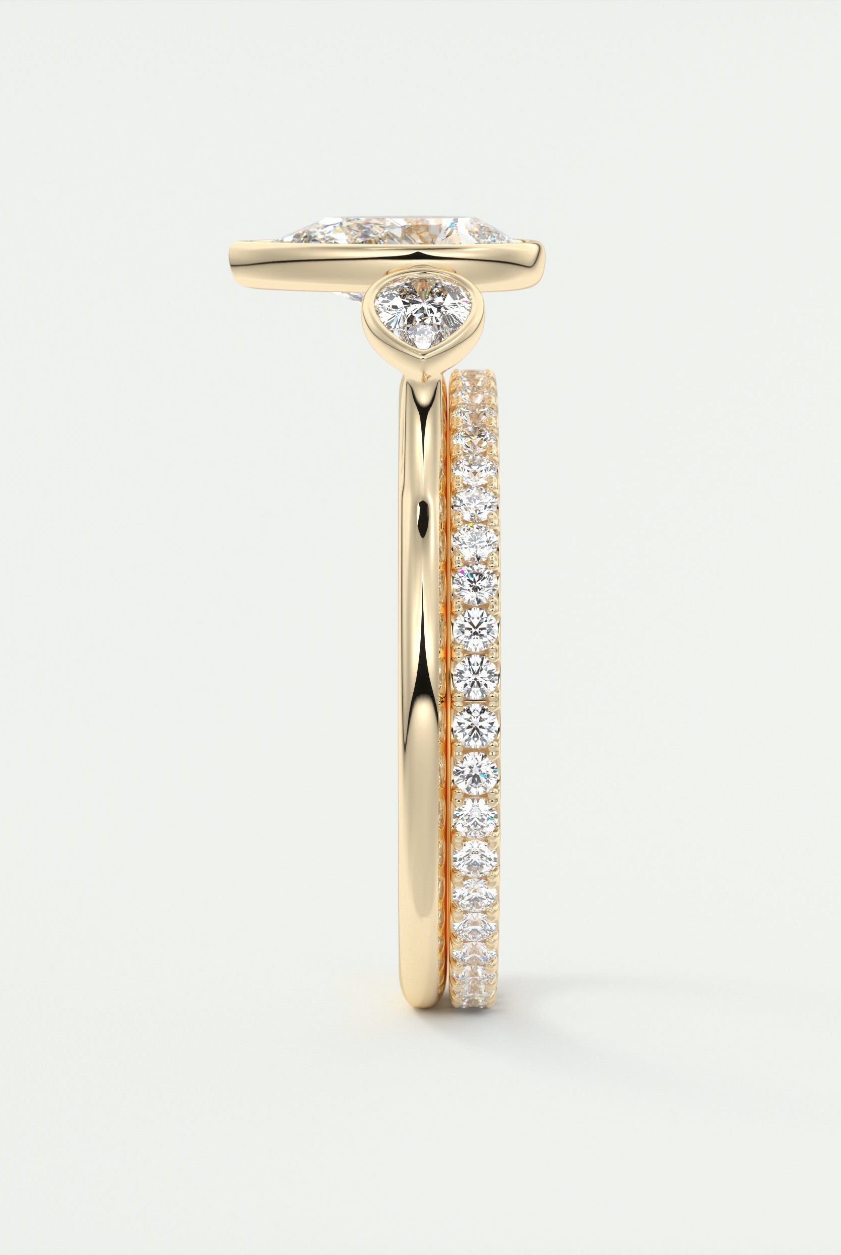 Pear Shaped Moissanite Ring