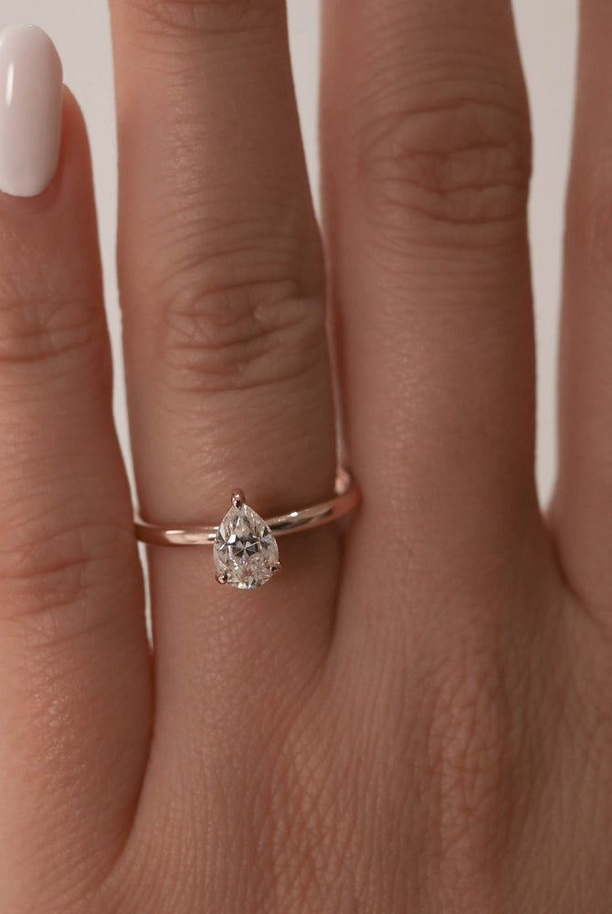 Pear Solitaire Engagement Ring