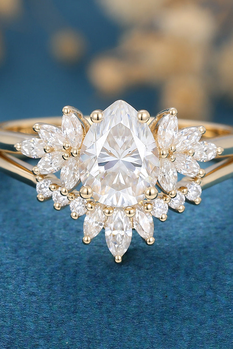oval-shaped-moissanite-cluster-bridal-set