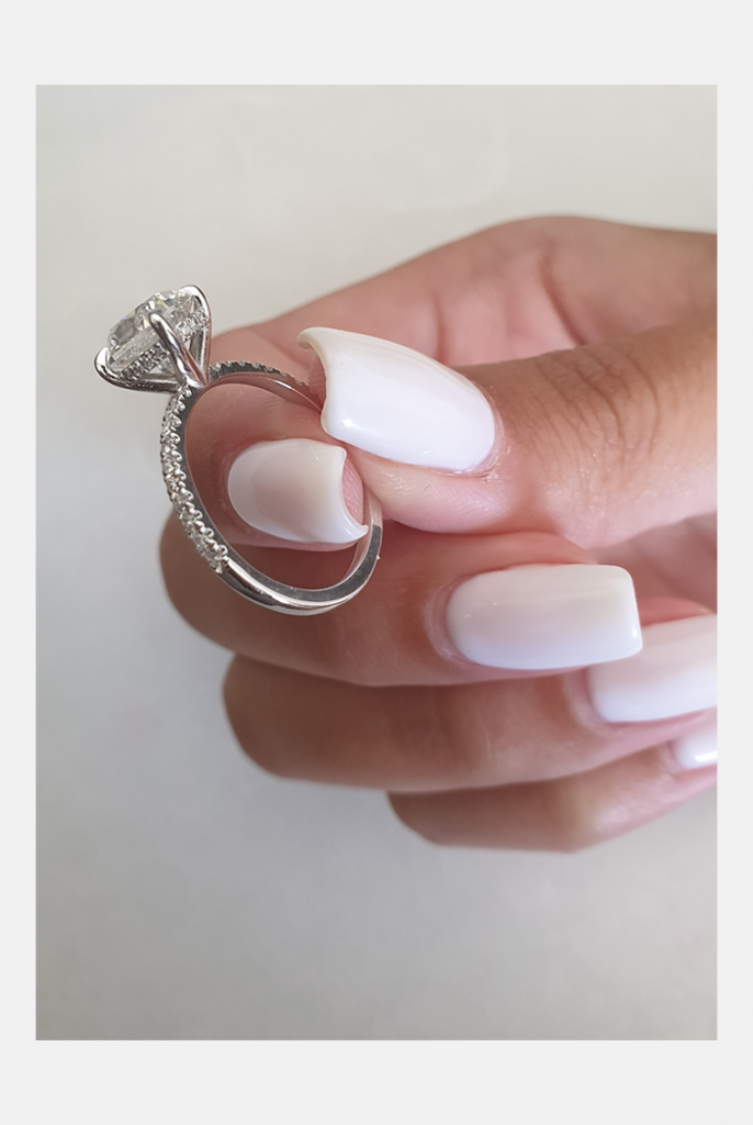 Custom Moissanite Engagement Ring