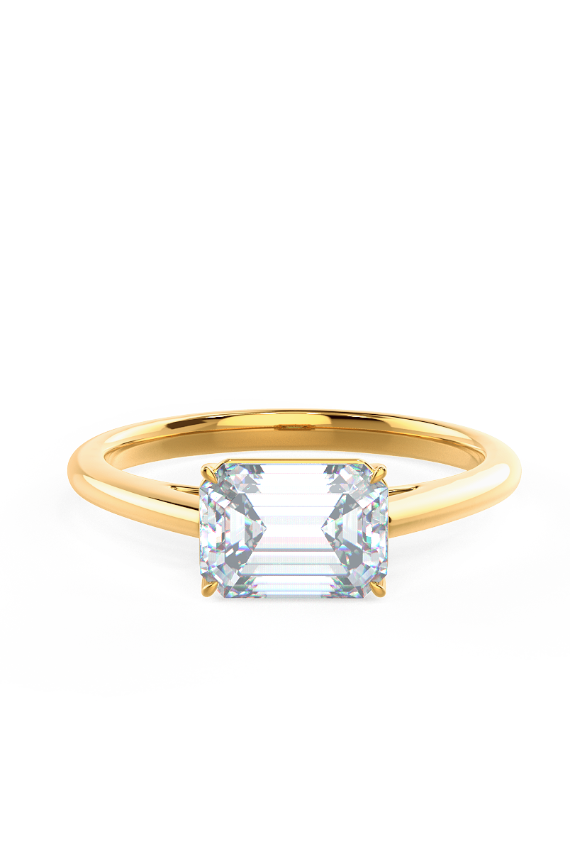 Modern Emerald Cut Ring