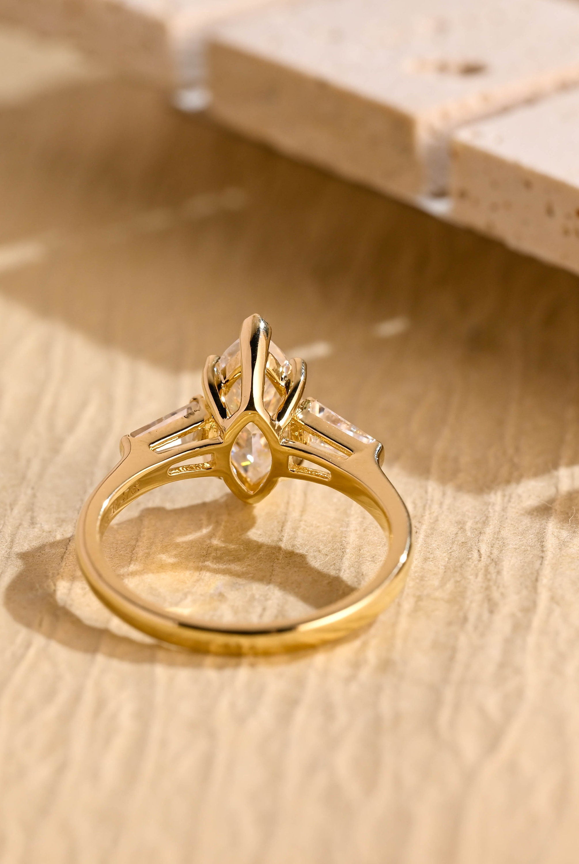 Three Stone Moissanite Ring