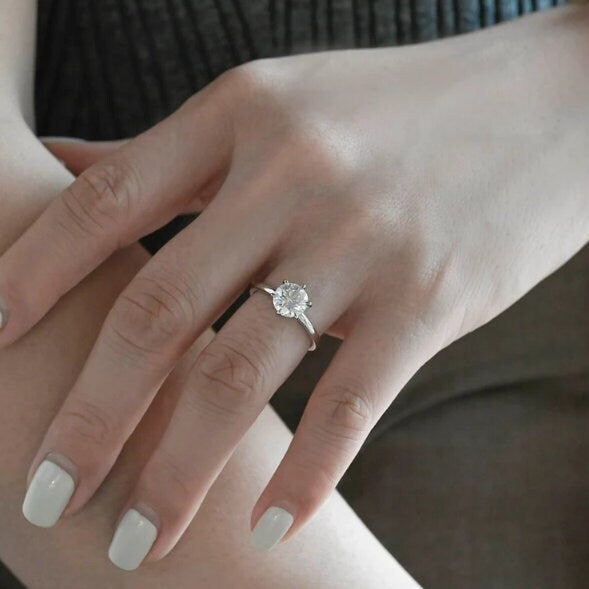 Lab Created Moissanite Ring