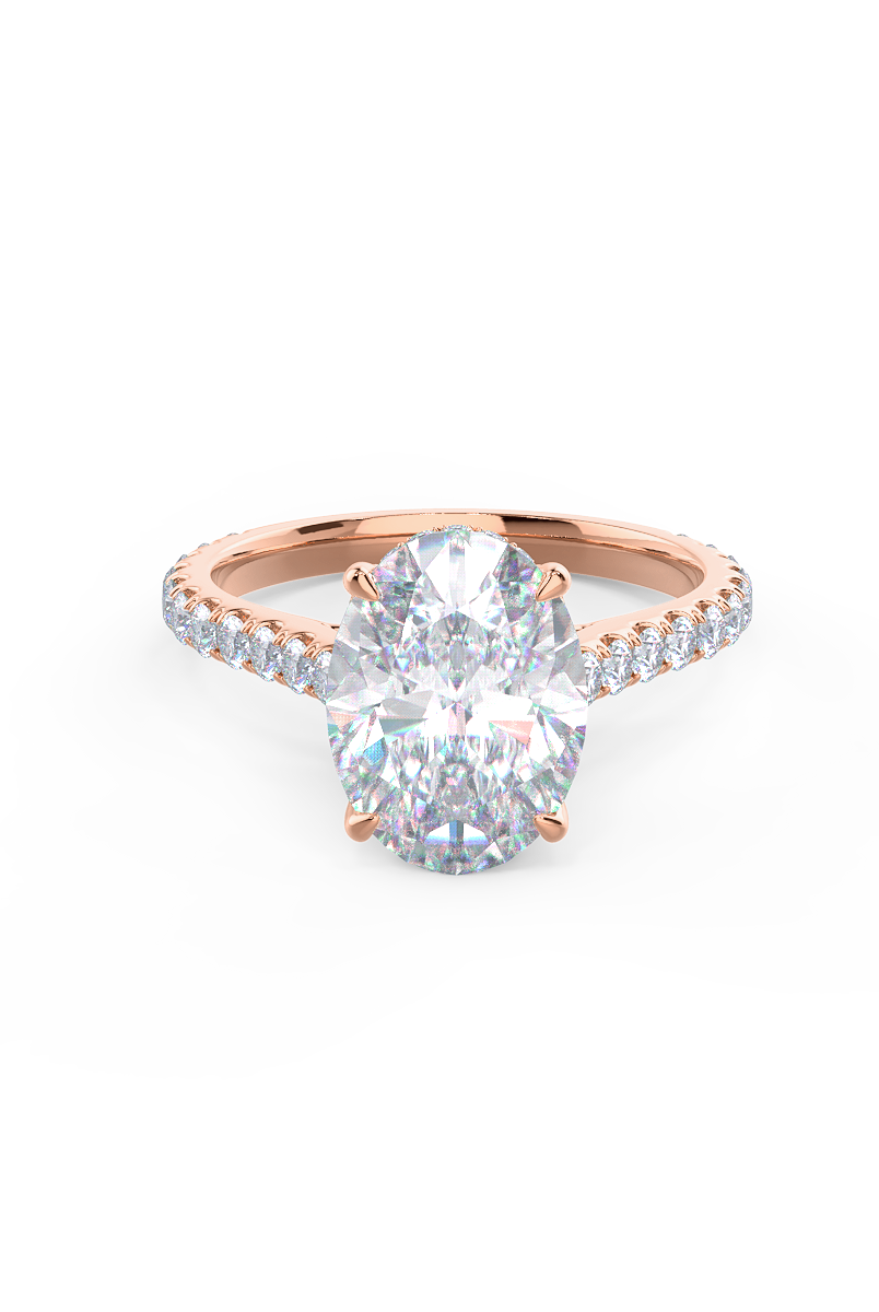 Pave Band Engagement Ring