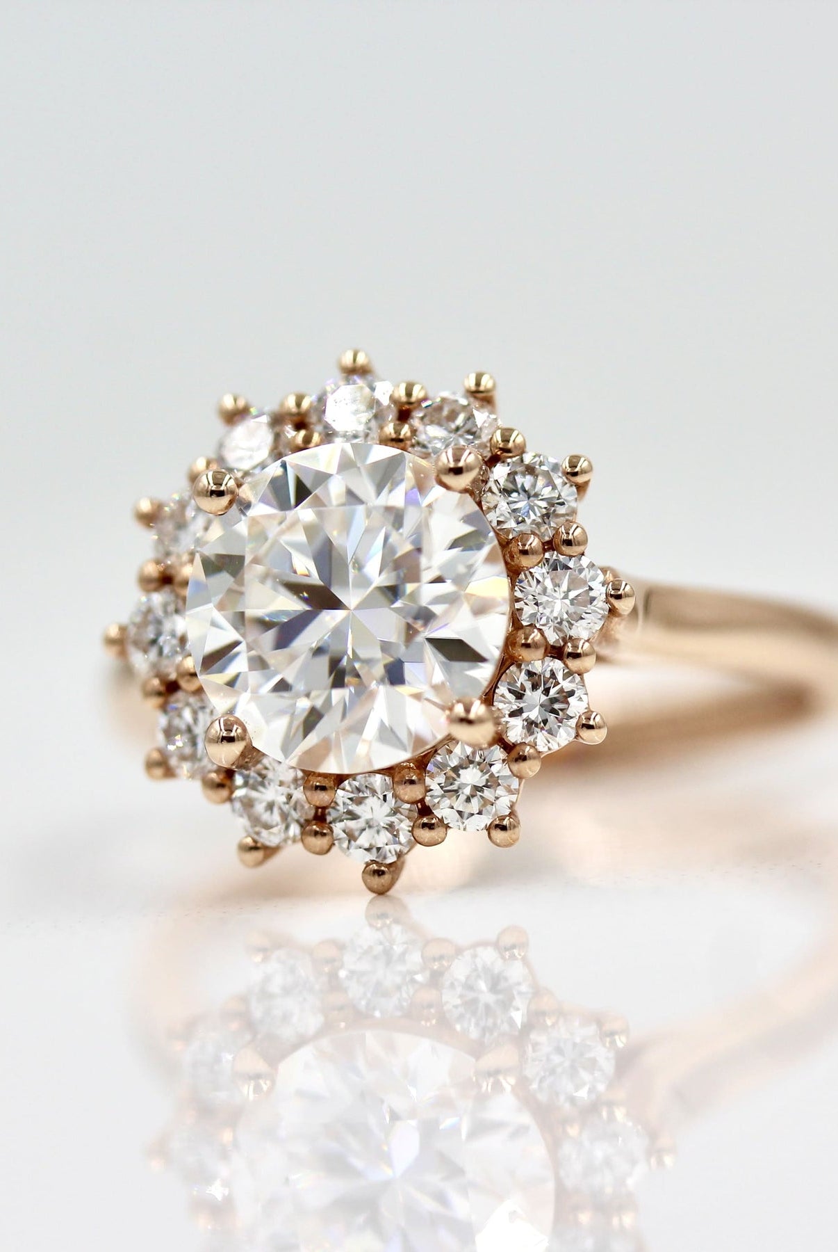 Diamond Halo Engagement Ring