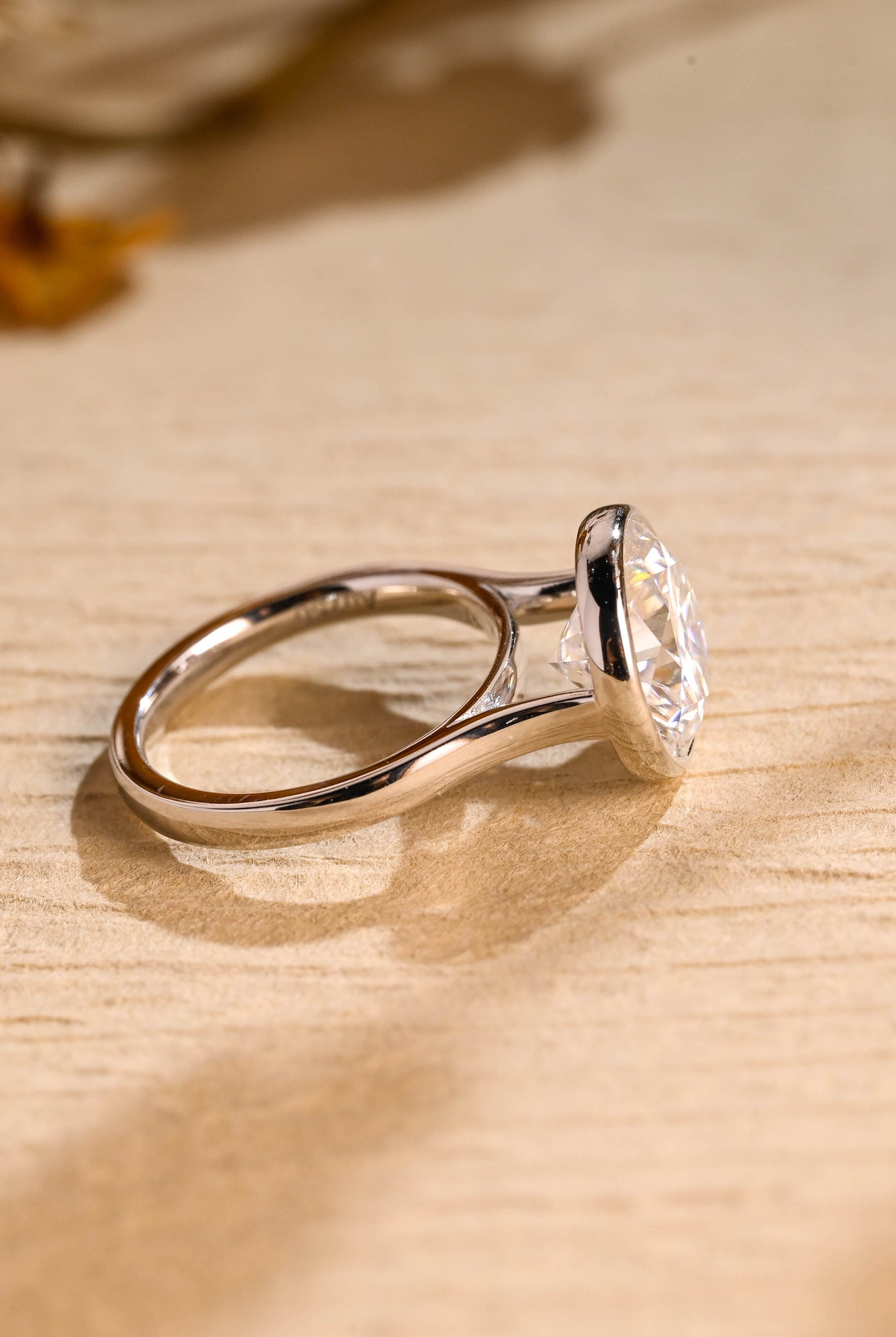 Luxury Bezel Engagement Ring USA