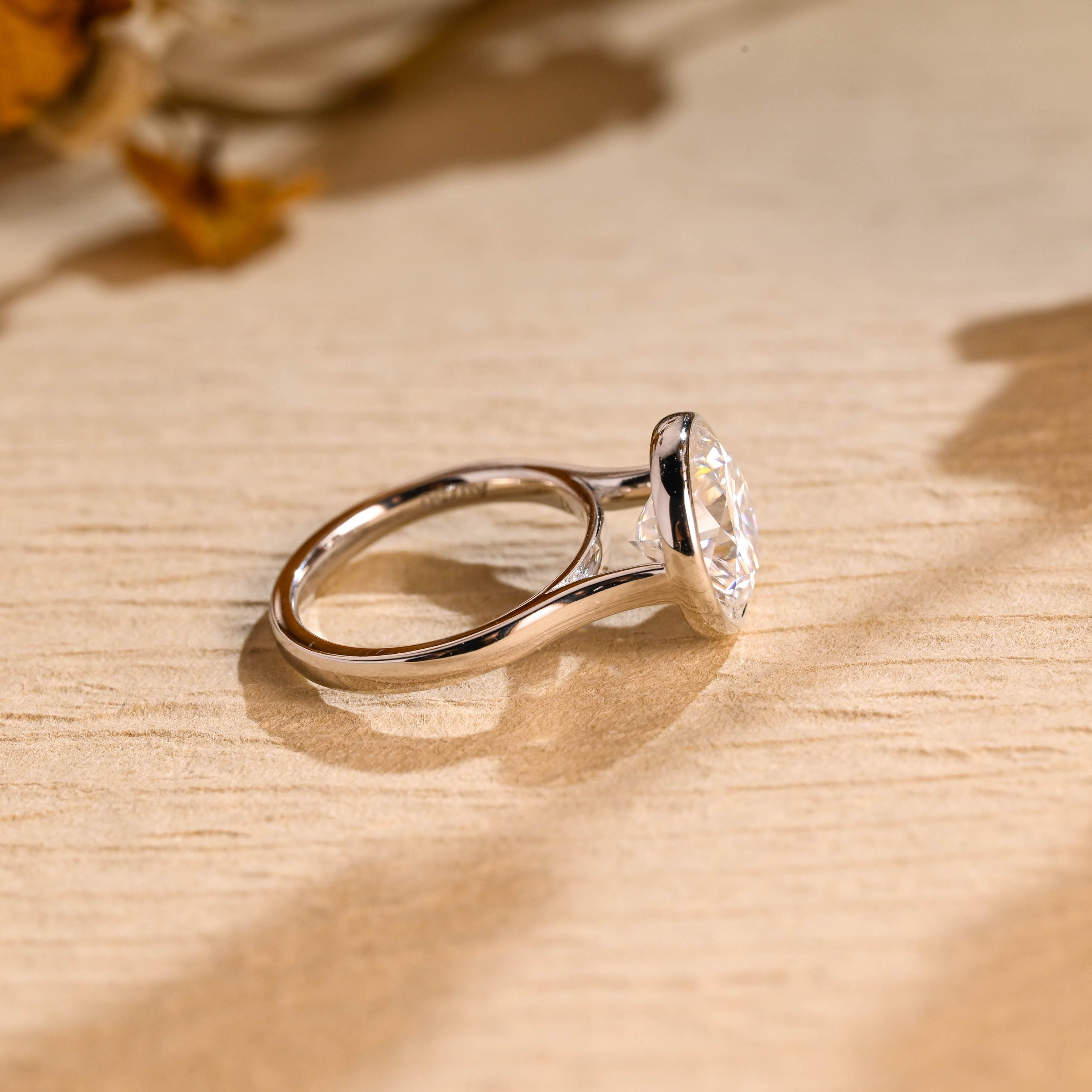 Luxury Bezel Engagement Ring USA