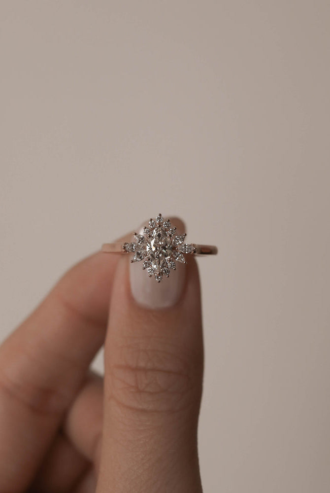 Marquise Cut Moissanite Ring