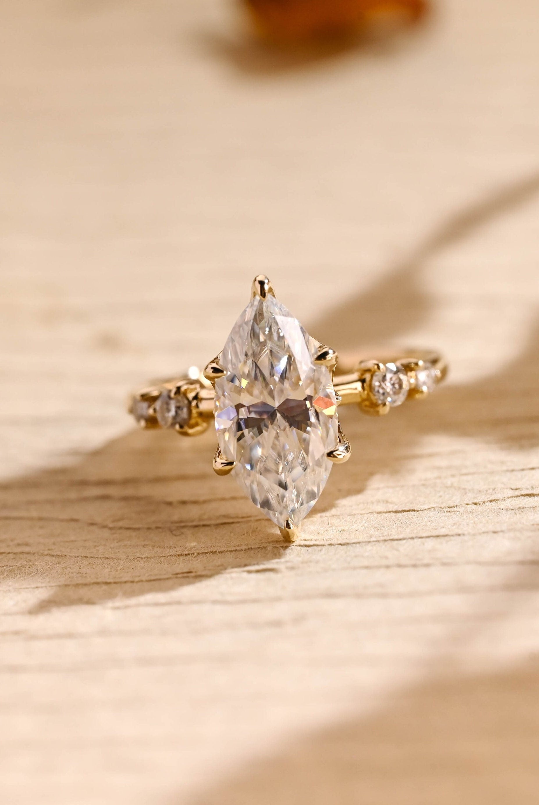 Marquise Cluster Engagement Ring