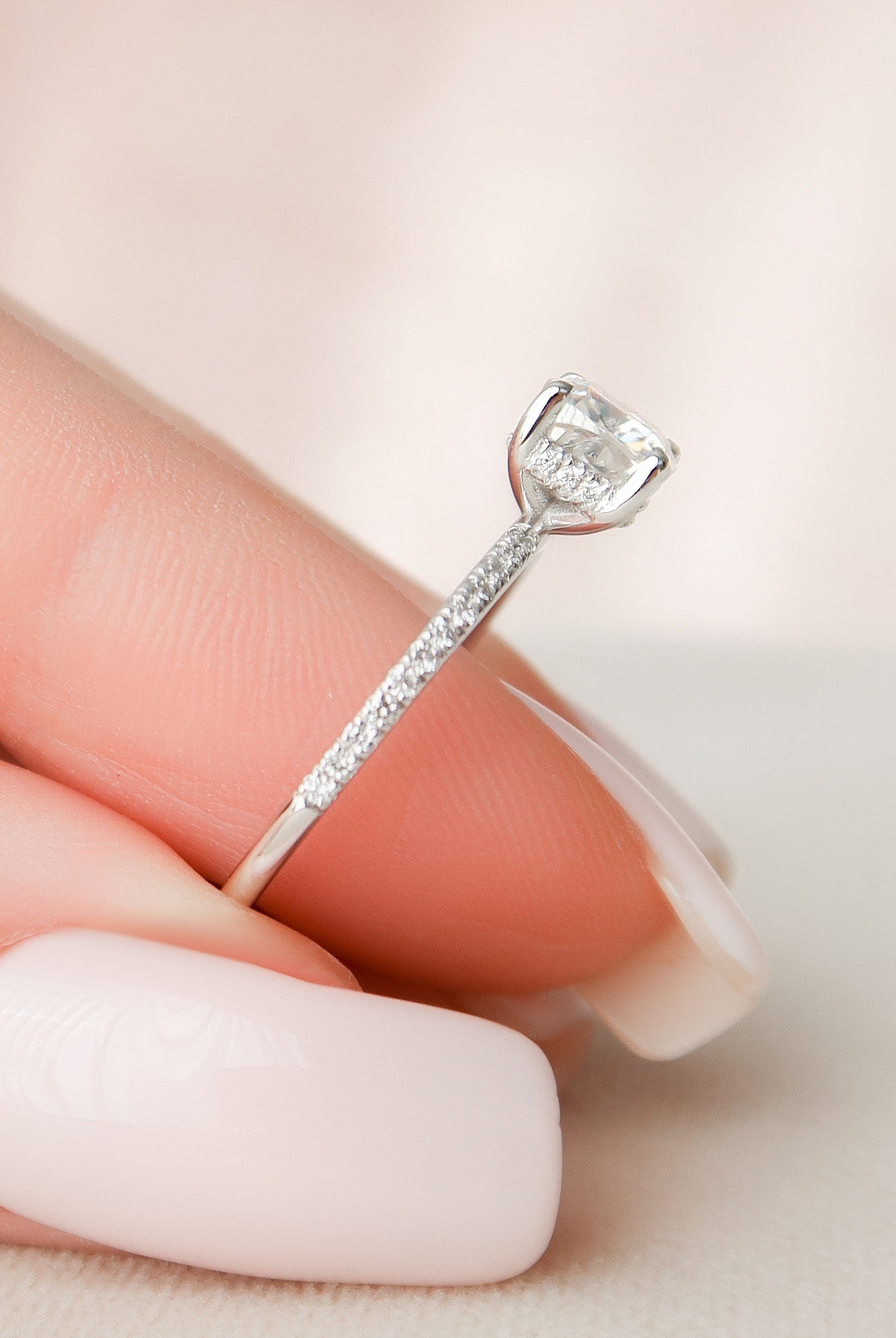 Moissanite Diamond Engagement Ring