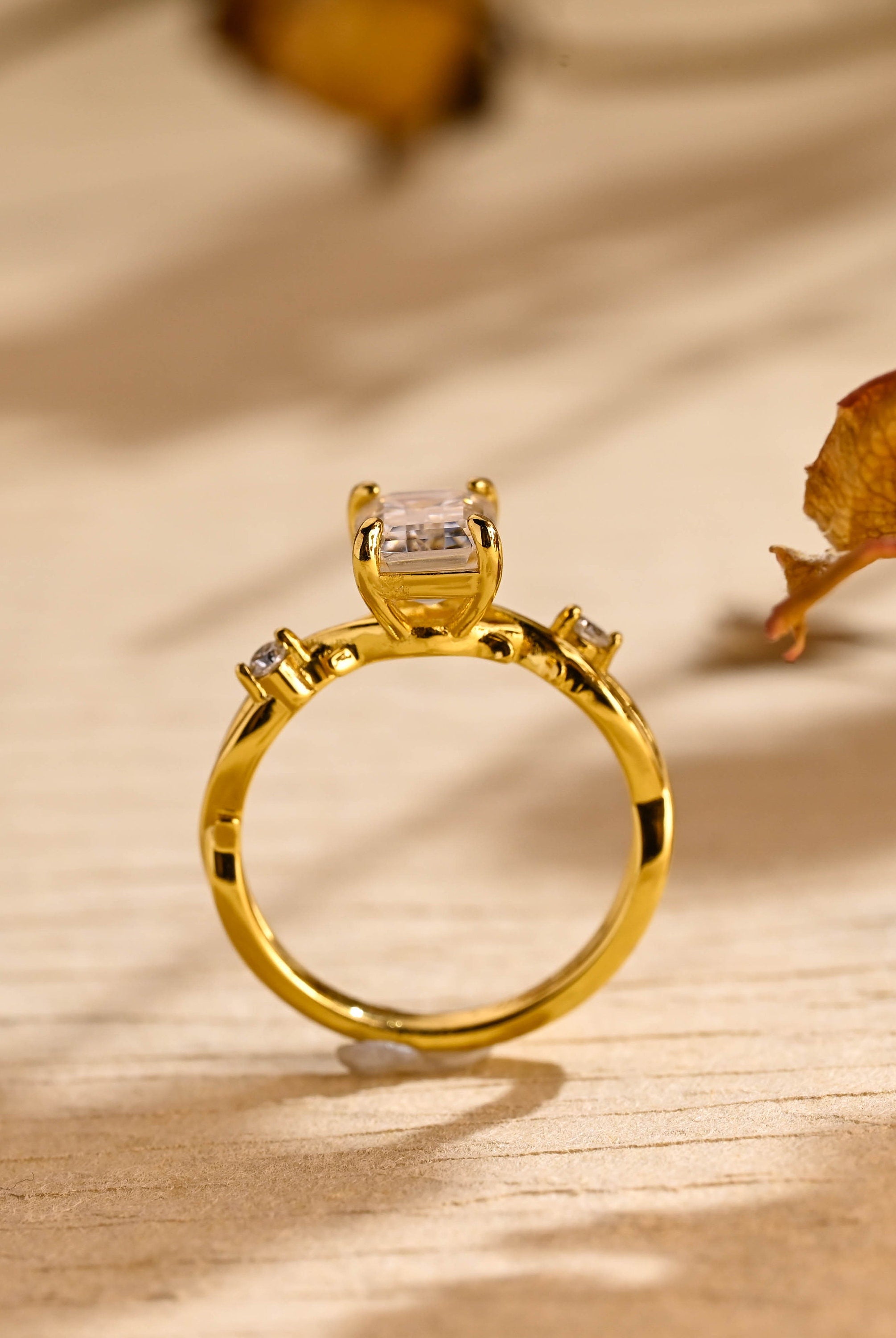 Unique Moissanite Ring