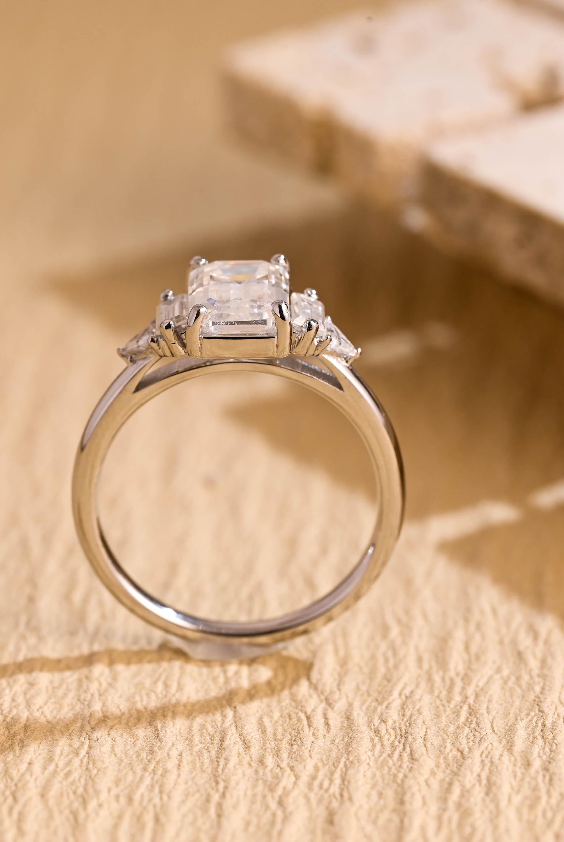 White Gold Moissanite Ring
