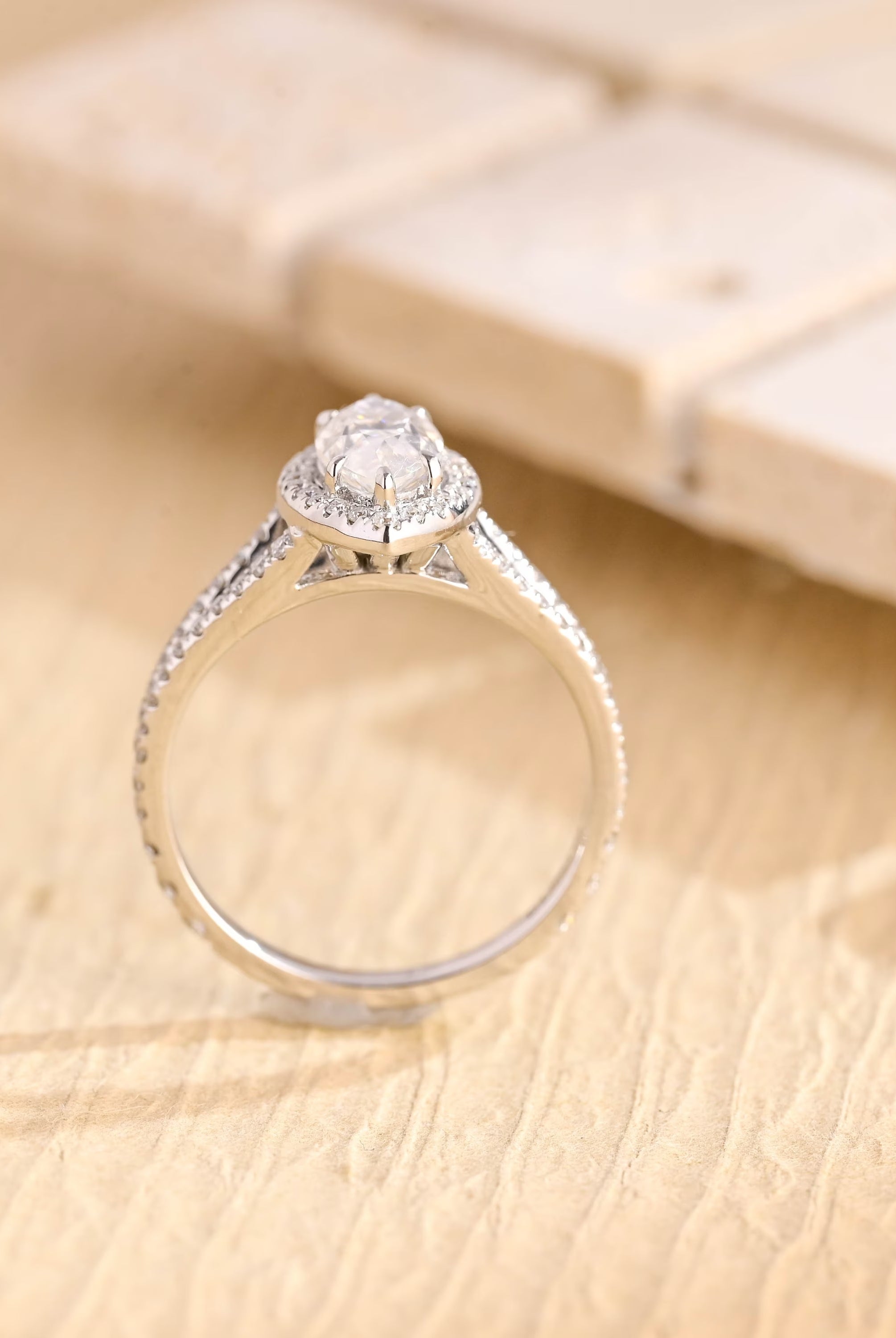 Marquise Cut Moissanite Engagement Ring