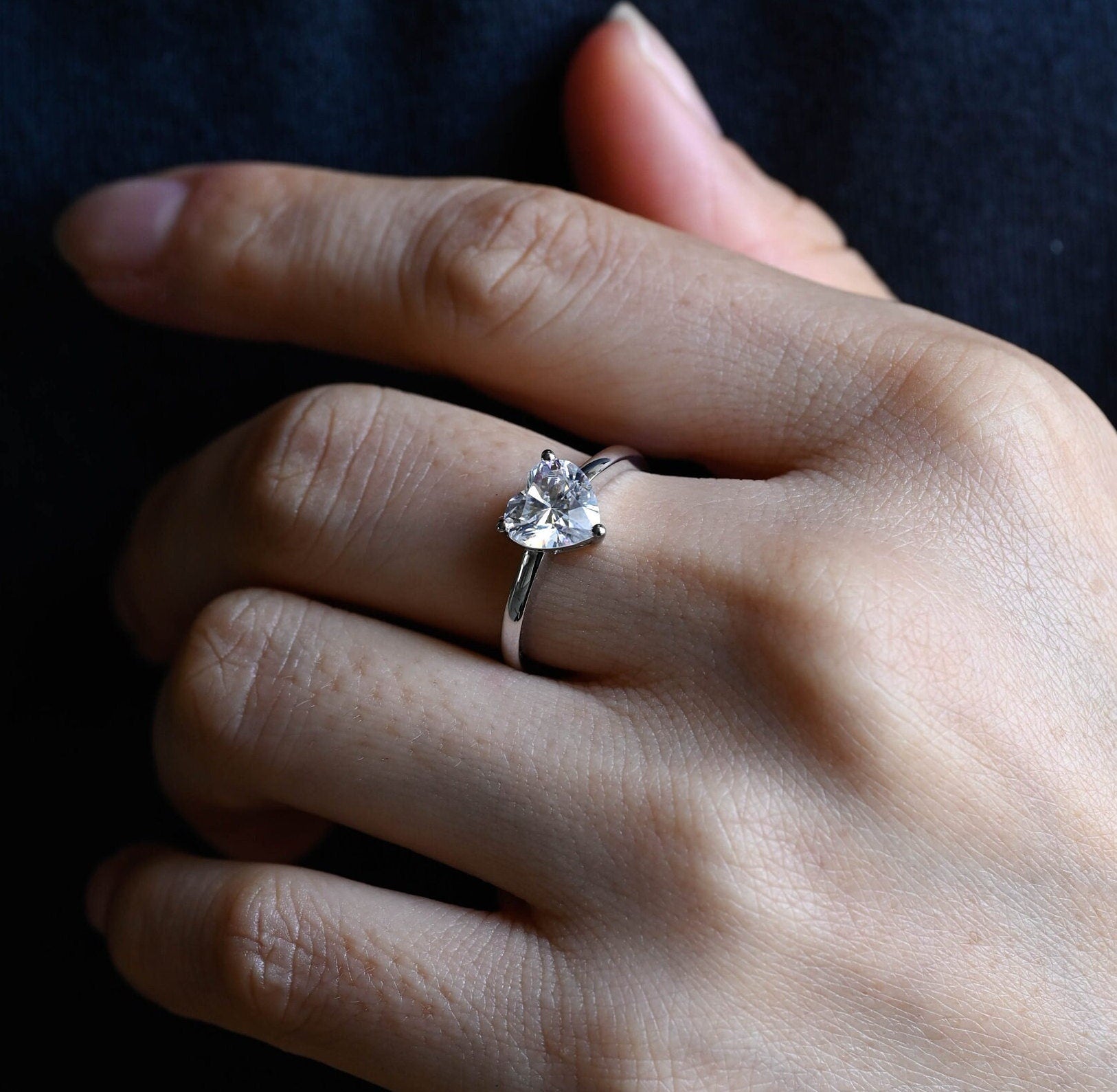 Luxury Heart Engagement Ring