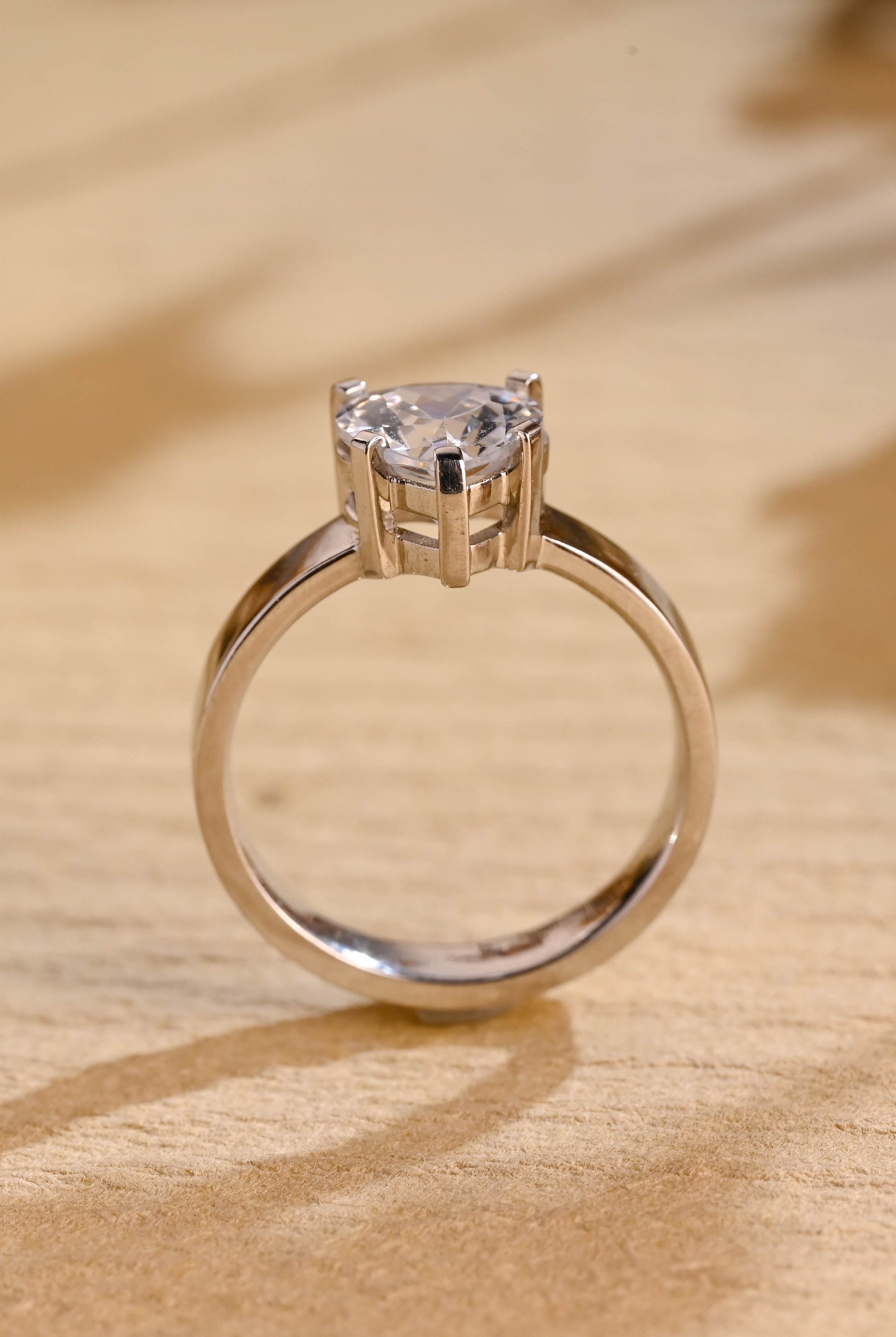 Thick Band Engagement Ring