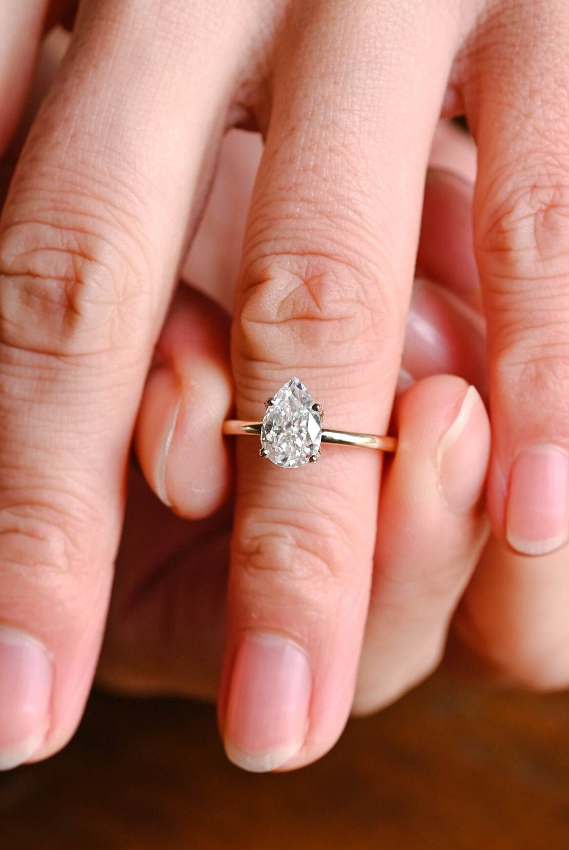 Pear Solitaire Engagement Ring