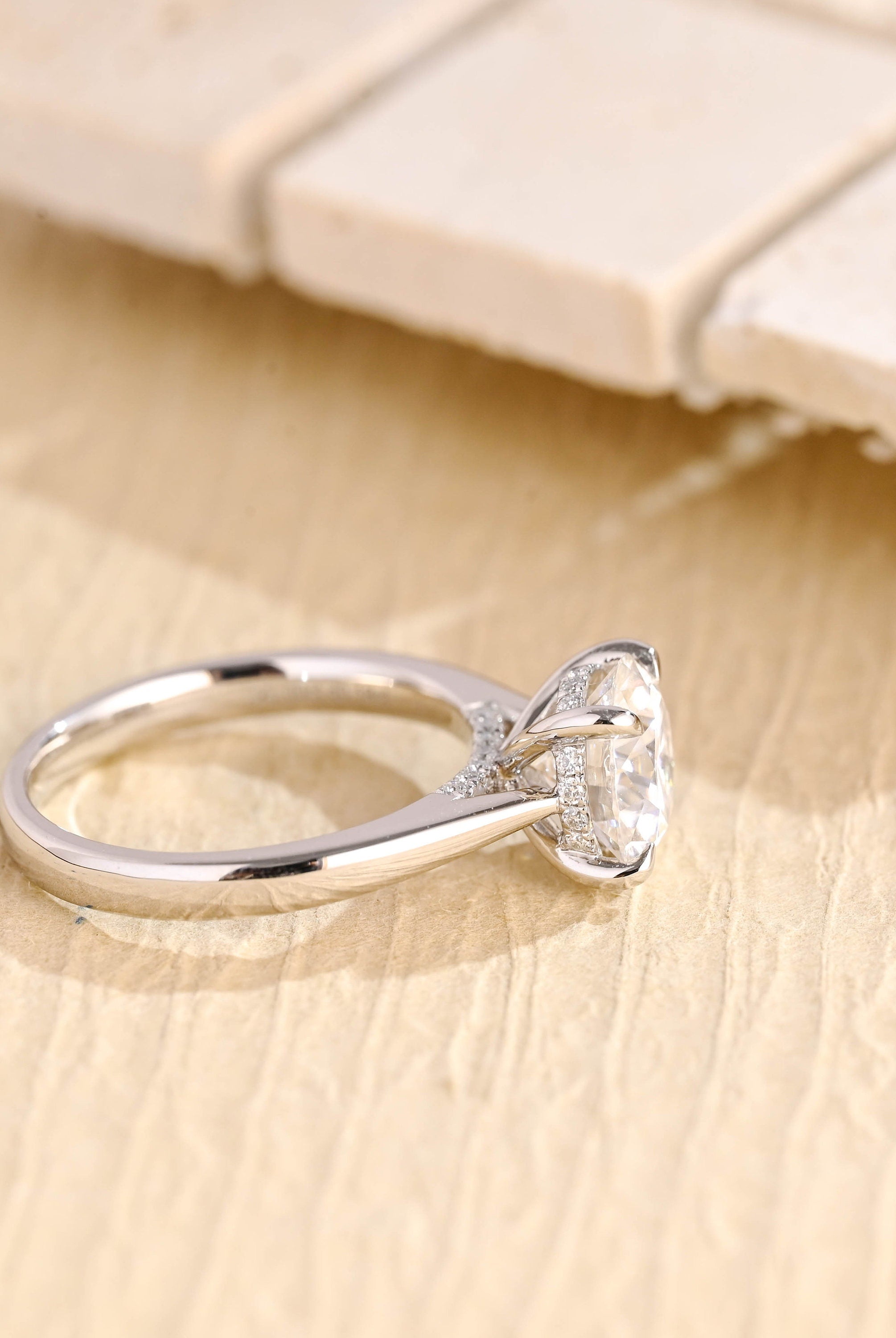 Hidden Halo Engagement Ring