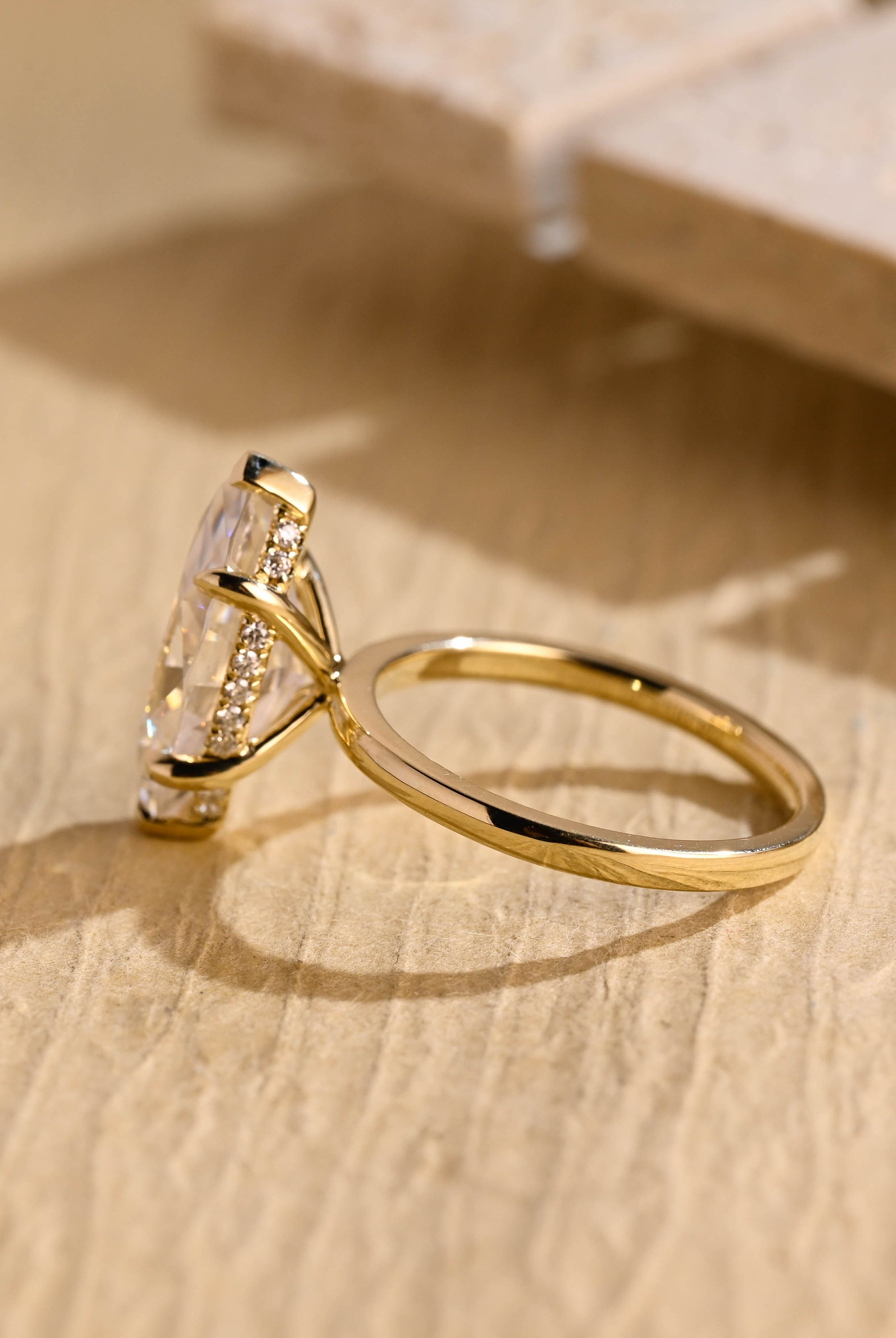 Hidden Halo Engagement Ring