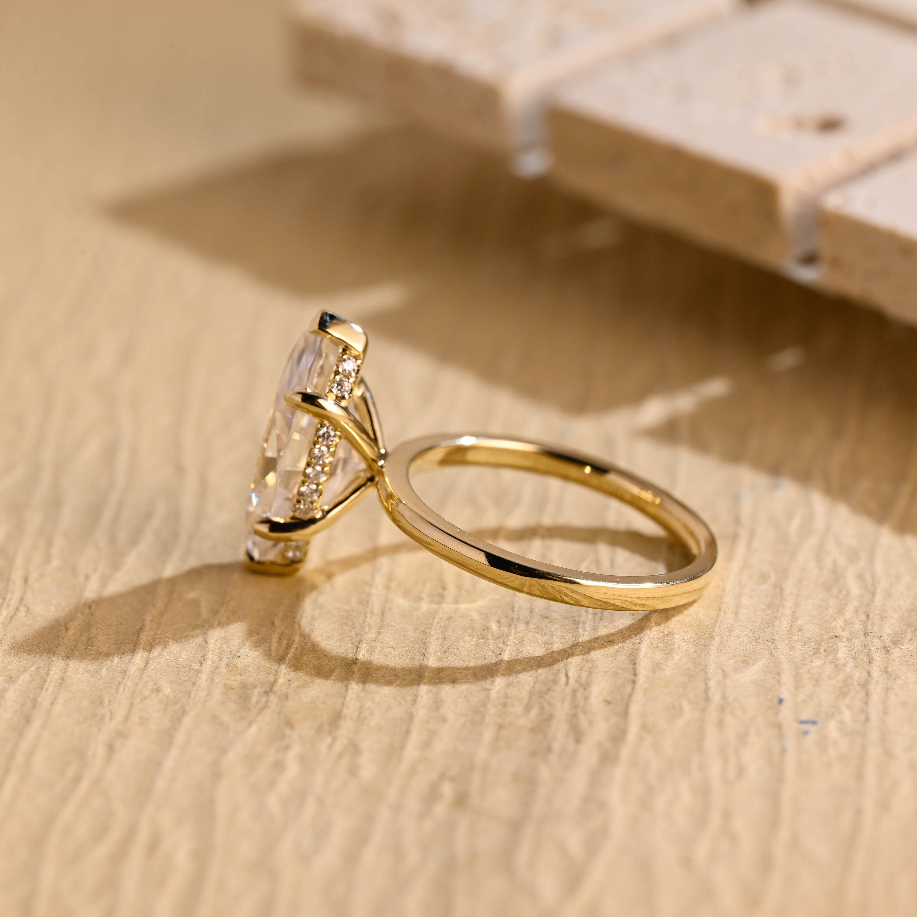 Hidden Halo Engagement Ring
