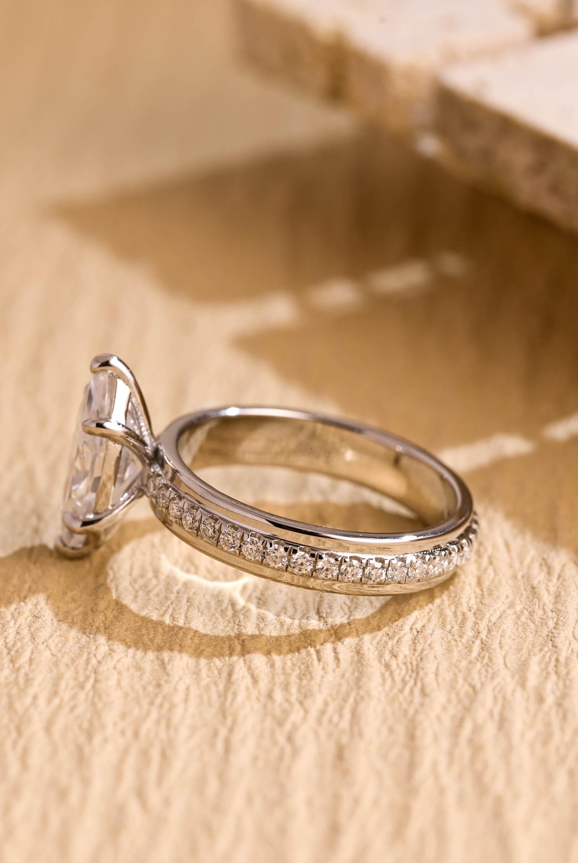 Diamond Pave Moissanite Ring