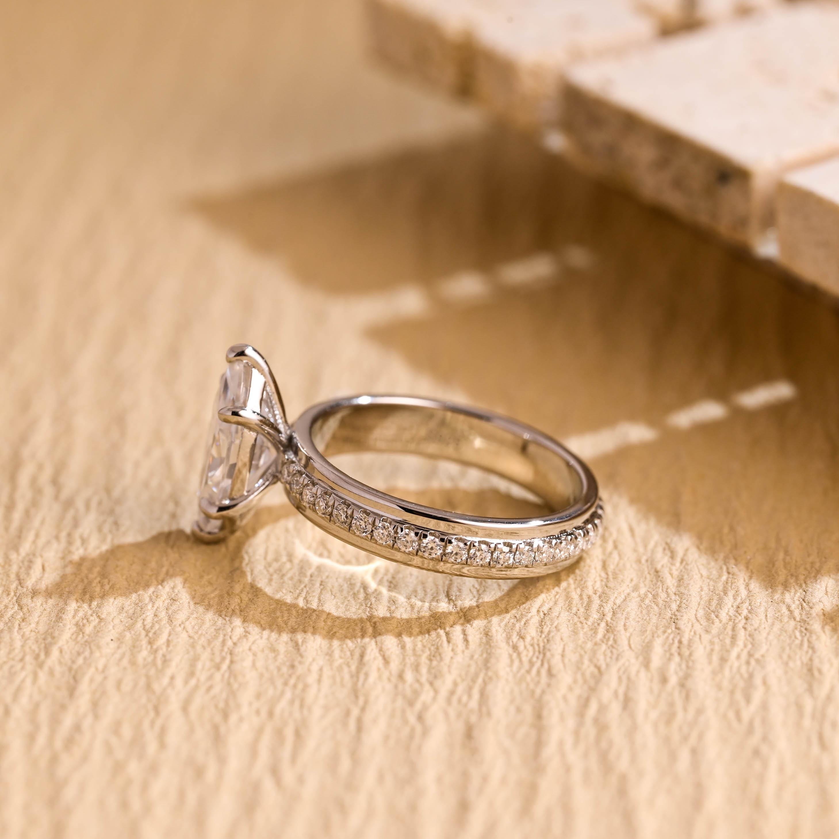 Diamond Pave Moissanite Ring