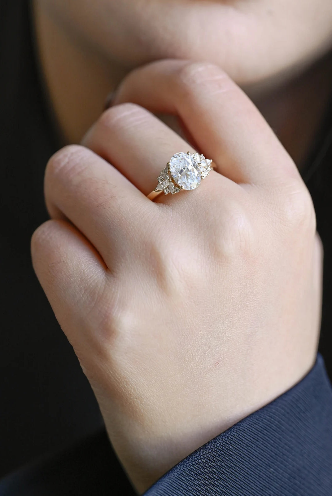 Moissanite Diamond Engagement Ring