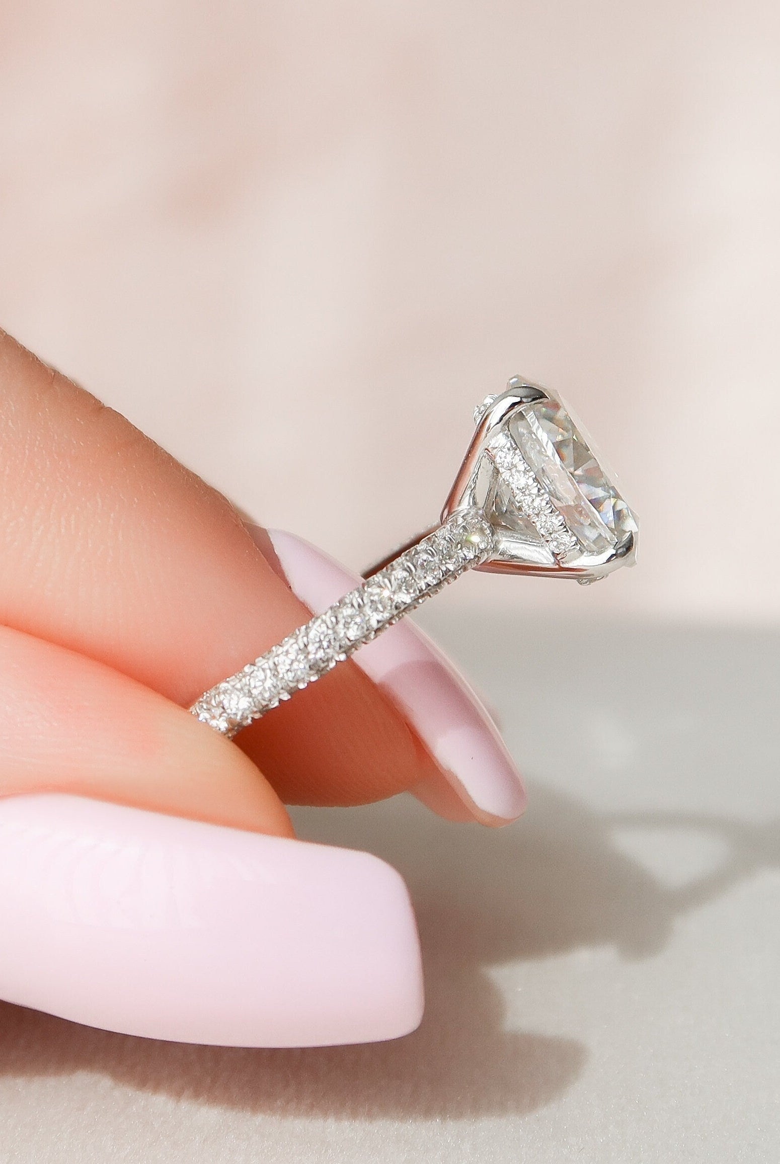 Oval Pave Engagement Ring